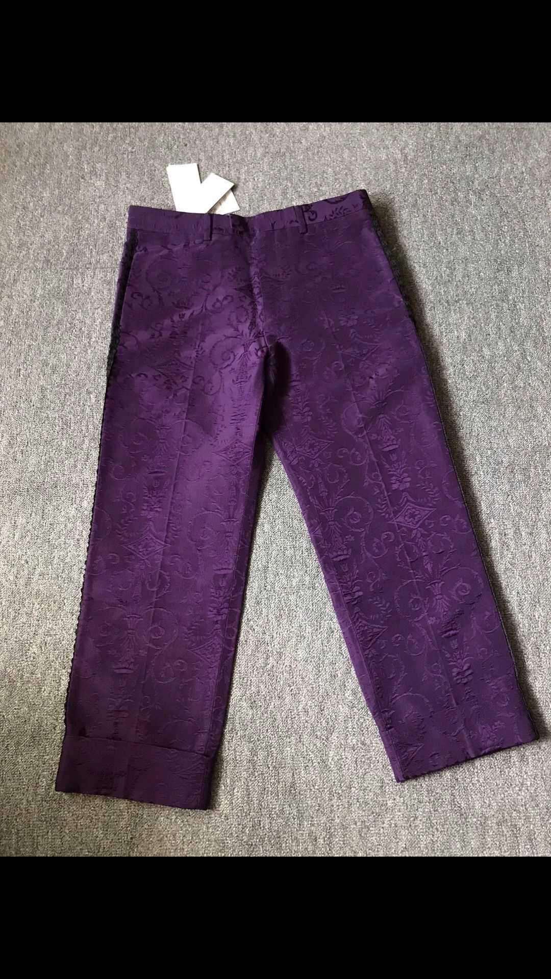 Gucci Gucci Chinos 48 Wool Silk Embossed Embroidery Cuffed Size US 32 / EU 48 - 1 Thumbnail