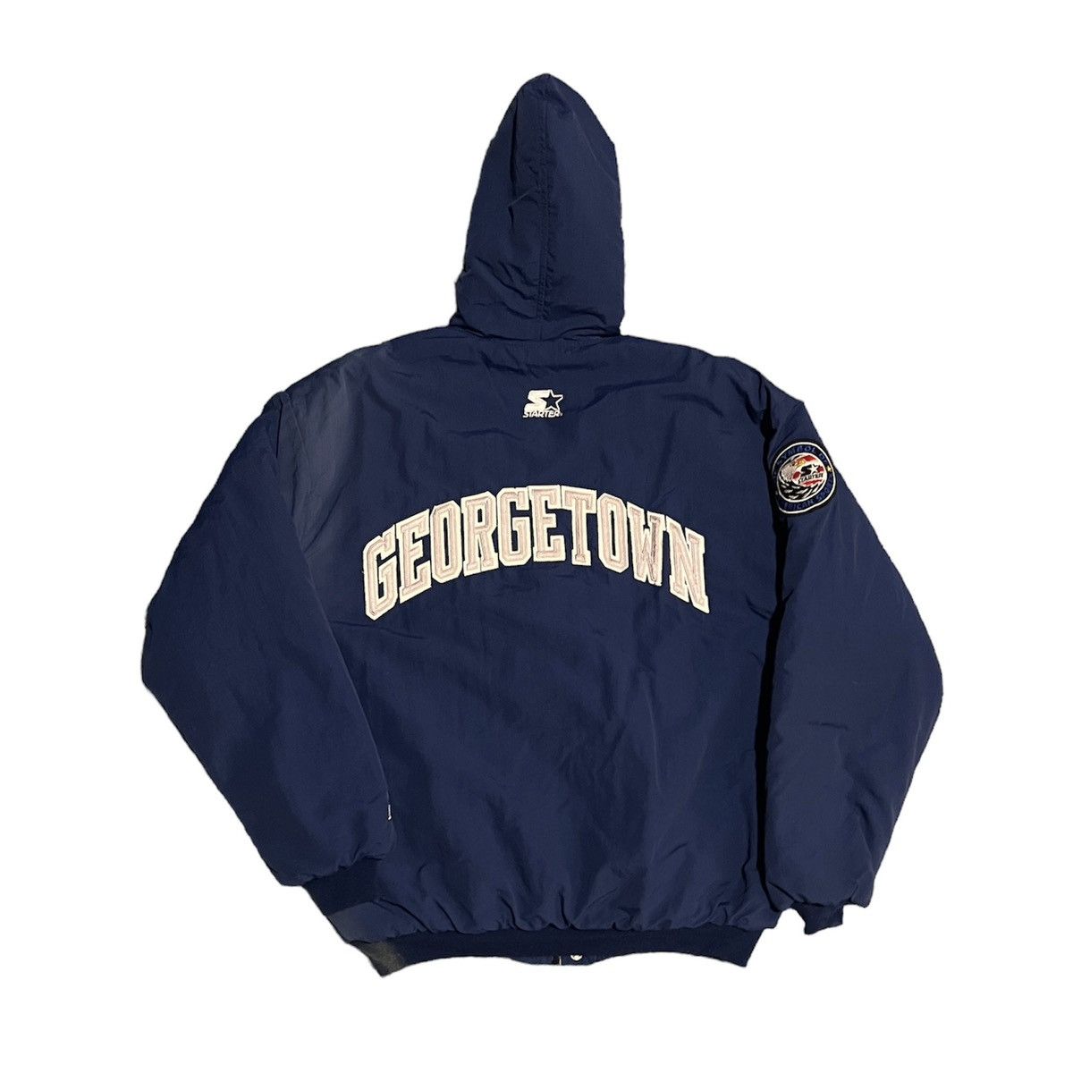 Vintage 80s Georgetown Hoya Bulldogs Bomber Starter sold Jacket