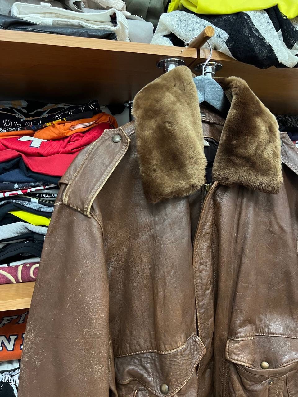 Harley Davidson × Vintage Harley Davidson Y2K Leather Distressed aviator jacket Size US L / EU 52-54 / 3 - 3 Thumbnail