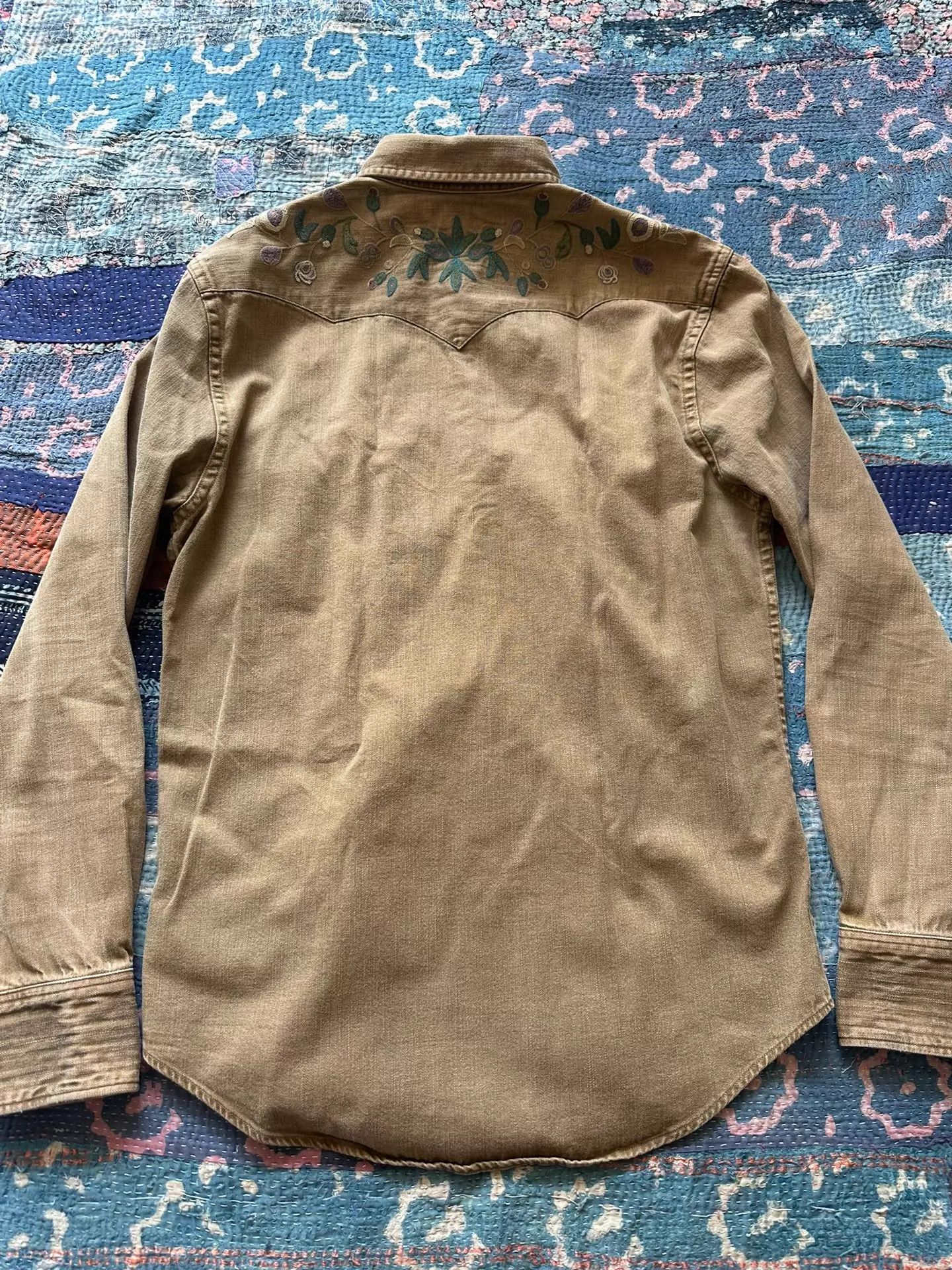 RRL Ralph Lauren RRL Embroidered Distressed S Shirt Size US S / EU 44-46 / 1 - 2 Thumbnail