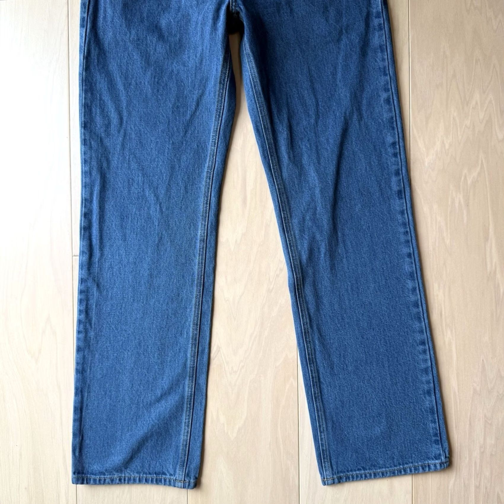 THE GREAT The Great Jeans Women's 29 Blue The Wayne Straight Glam Boho Party New York Jeans Regular 29 Blue Satin? Size 29" - 4 Thumbnail