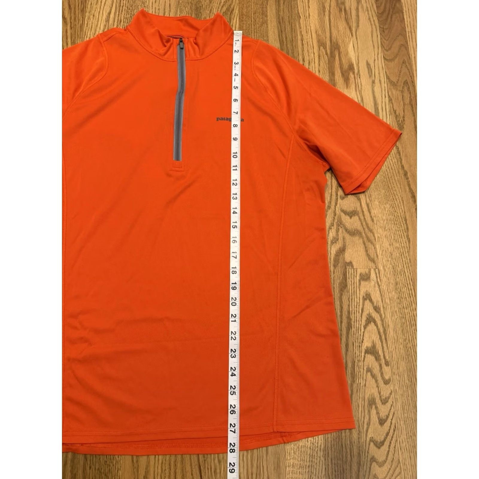 Patagonia Patagonia Shirt Large Orange 1/4 Zip Short Sleeve Pullover Outdoor Polyester Men's Size US L / EU 52-54 / 3 - 6 Thumbnail