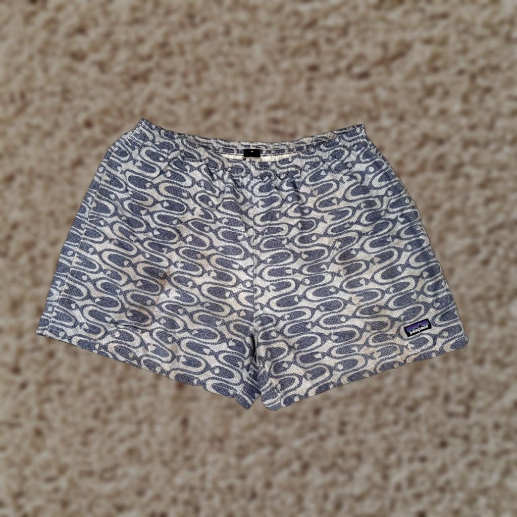 Patagonia Patagonia Shorts Men XL Blue 5" Inseam Cotton Nylon Lined Drawstring Waist 100% Nylon Gym Run 5" Vintage No? Size US 36 / EU 52 - 1 Thumbnail