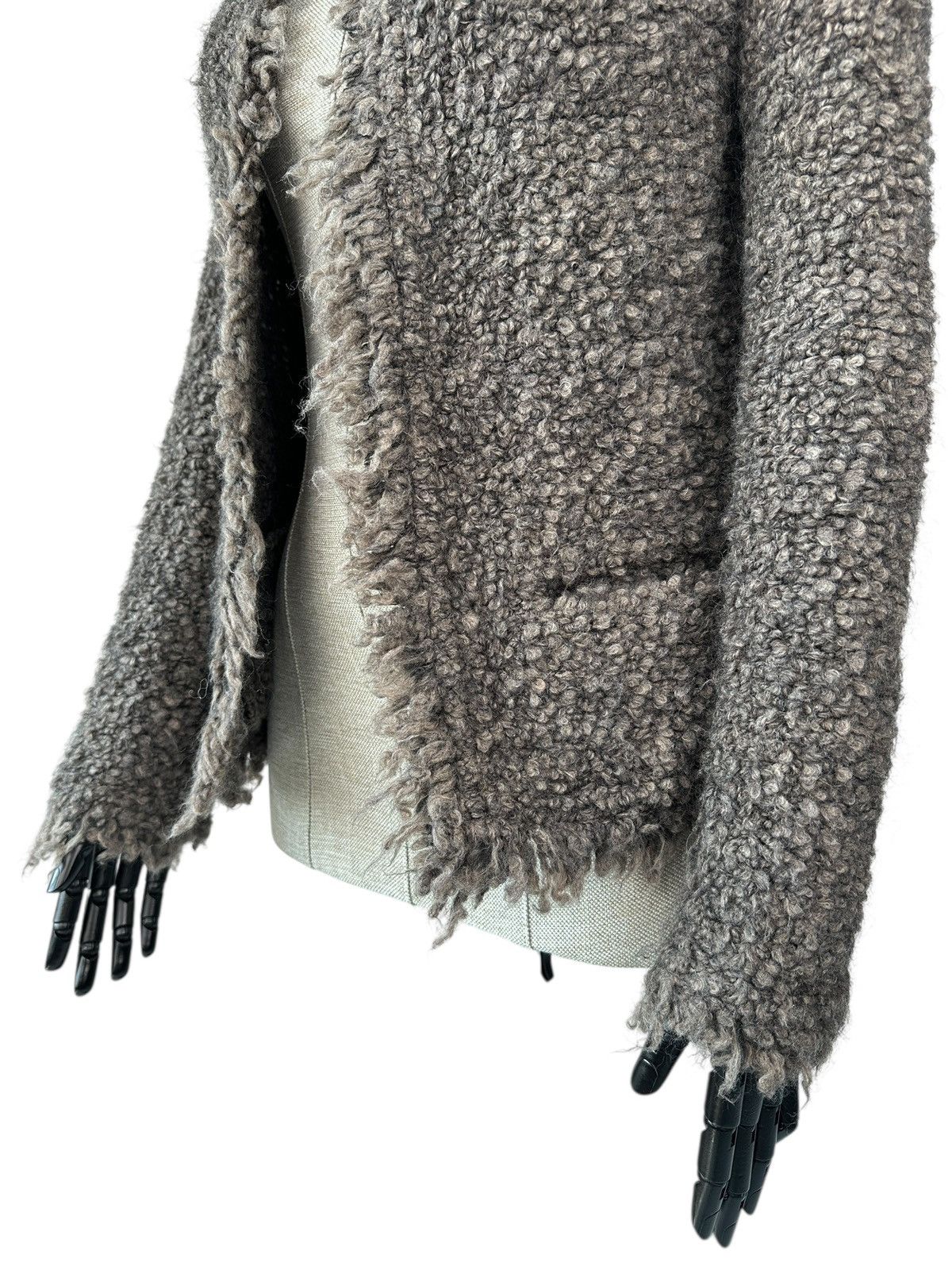 Iro IRO Coffey Jacket Mohair Fringe Trim Shaggy Open Front Boho Size S / US 4 / IT 40 - 5 Thumbnail