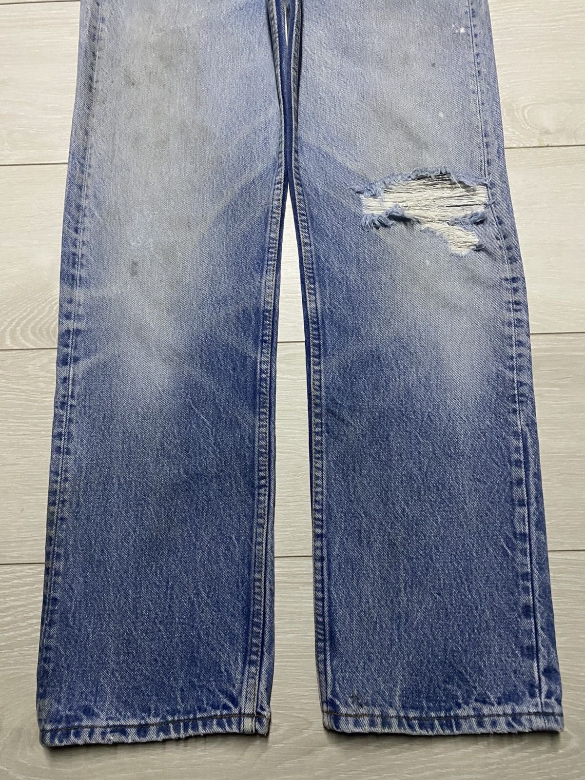 Levi's Vintage Levis 501 70s Faded Wash Repair Distressed Jeans Size US 29 - 5 Thumbnail