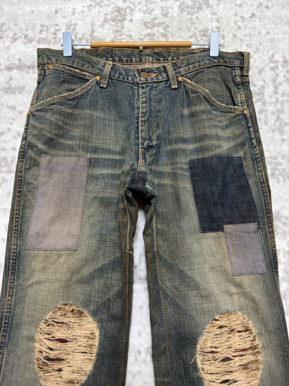 Number (N)ine Number Nine AW03 "Touch Me I'm Sick" Runway Rusty Wash Denim Size US 32 / EU 48 - 3 Thumbnail