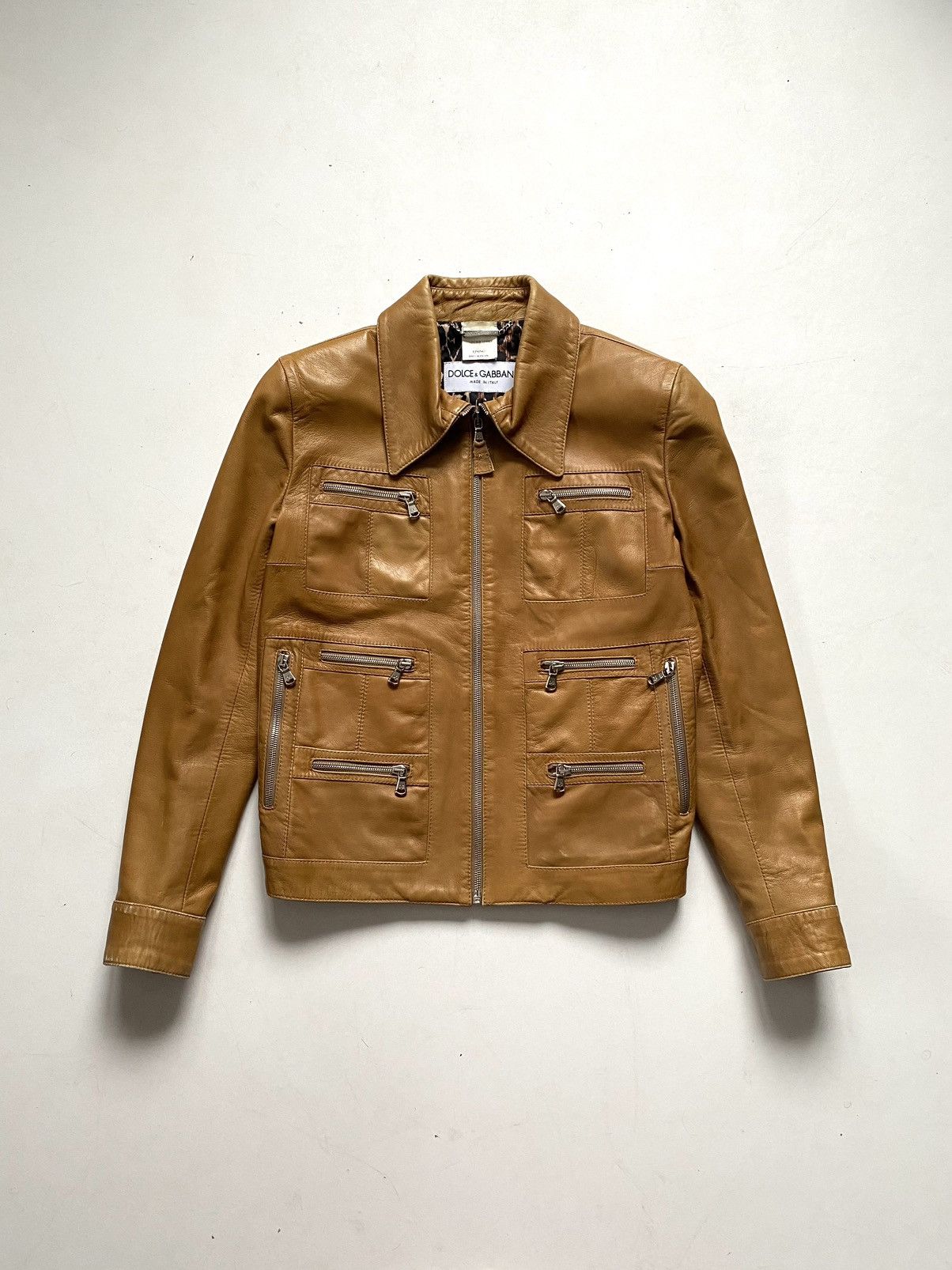 Dolce & Gabbana 🔥Archive S/S02 Dolce&Gabbana Leather Cargo Jacket Y2K Size S / US 4 / IT 40 - 2 Thumbnail