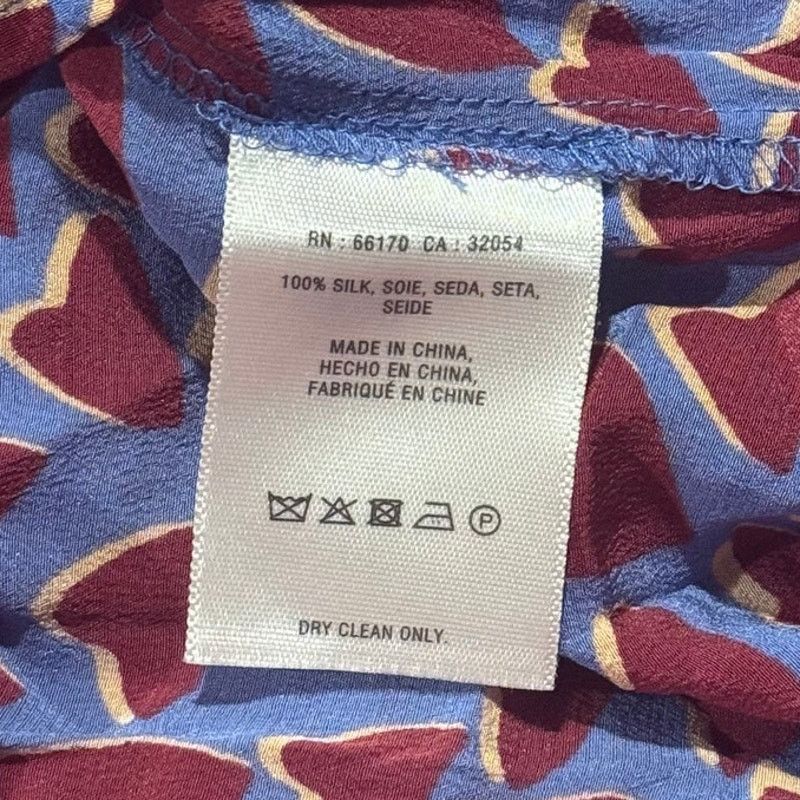 Anthropologie Maeve Anthropologie Silk Top XS Heart Abstract Boho Artsy Size XS / US 0-2 / IT 36-38 - 5 Thumbnail