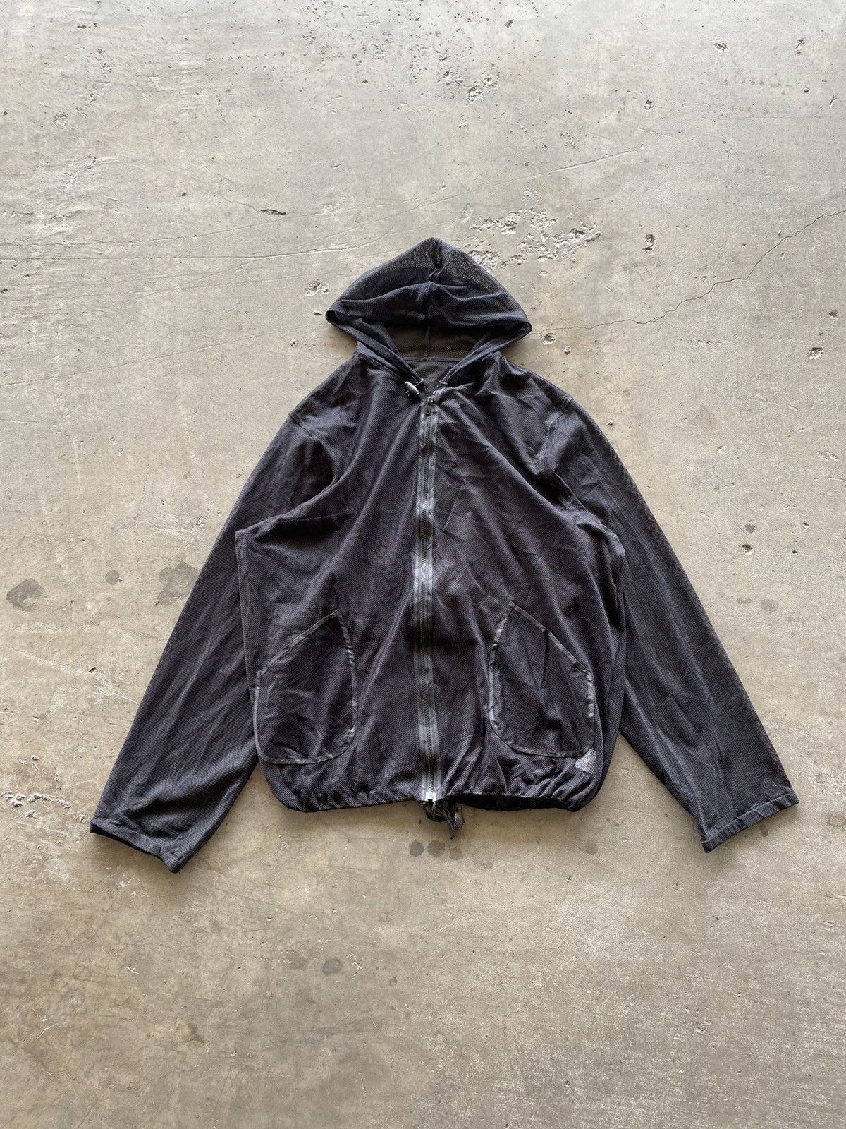 2000s Unknown - Fishnet Hooded Jacket