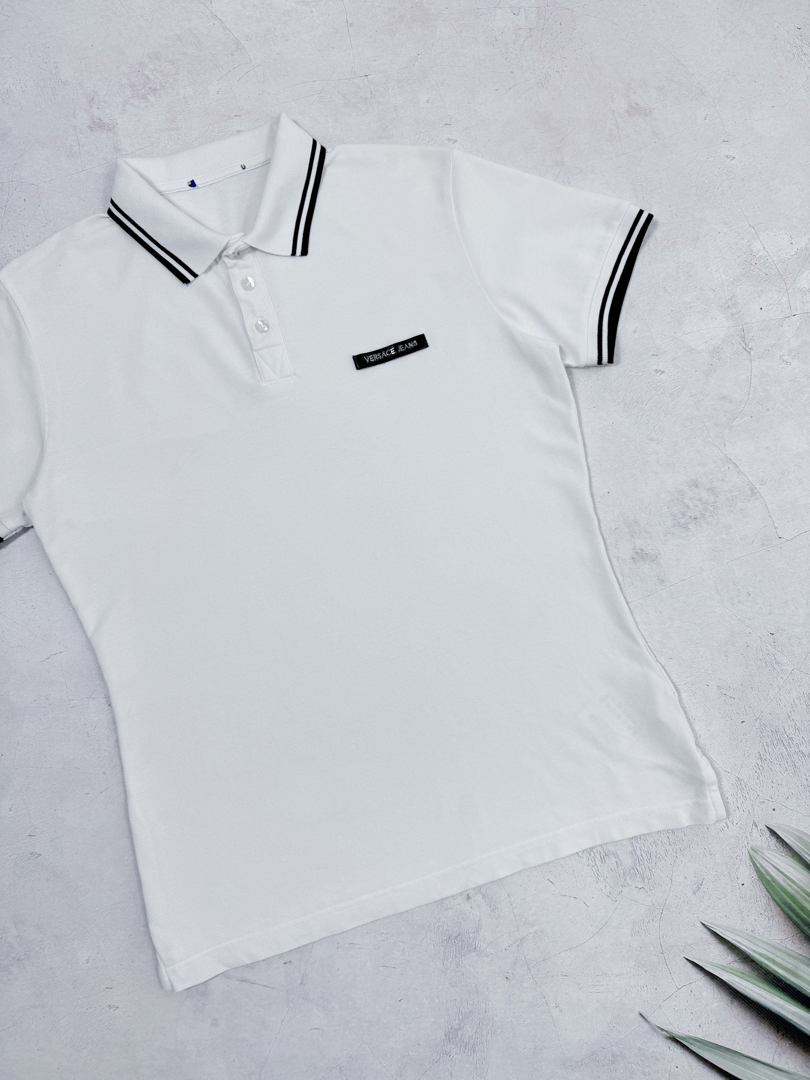 Versace Versace Jeans Polo T-Shirt White Color & Chest Leather Logo Size US S / EU 44-46 / 1 - 4 Thumbnail