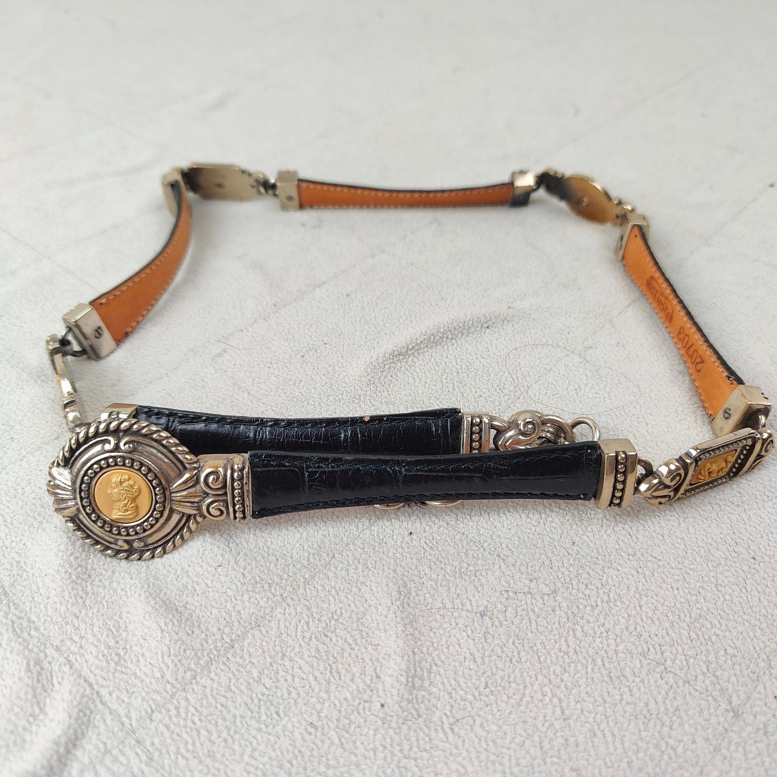 Other Vintage Brighton Leather Belt Womens Medium Metal Size ONE SIZE - 1 Thumbnail