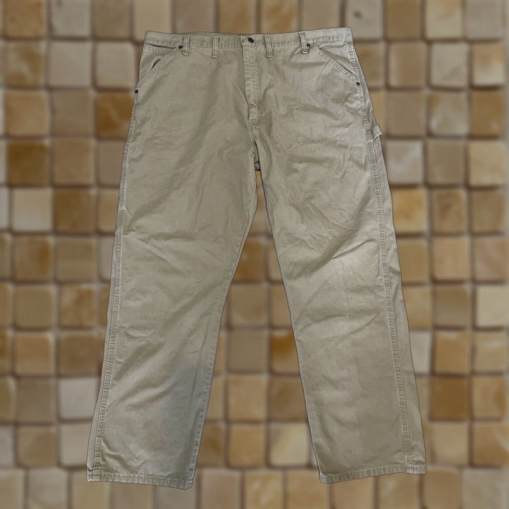 Wrangler Vintage Wrangler Men's Pants 44x32 Canvas Straight Leg Chino Workwear Size US 44 / EU 60 - 1 Thumbnail