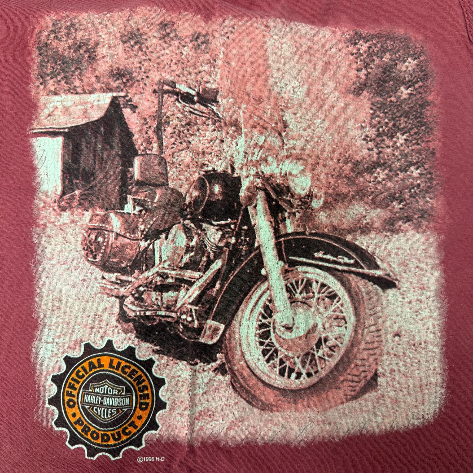 Harley Davidson Vtg Harley Davidson Official Licensed USA Maroon 1996 Tank Size US L / EU 52-54 / 3 - 1 Thumbnail
