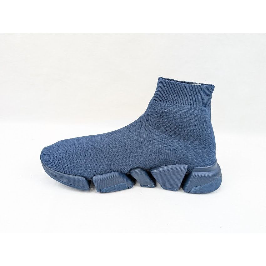 Balenciaga o1rshd1 Speed 2.0 Graffiti Sneakers in Navy Size US 8 / EU 41 - 6 Thumbnail