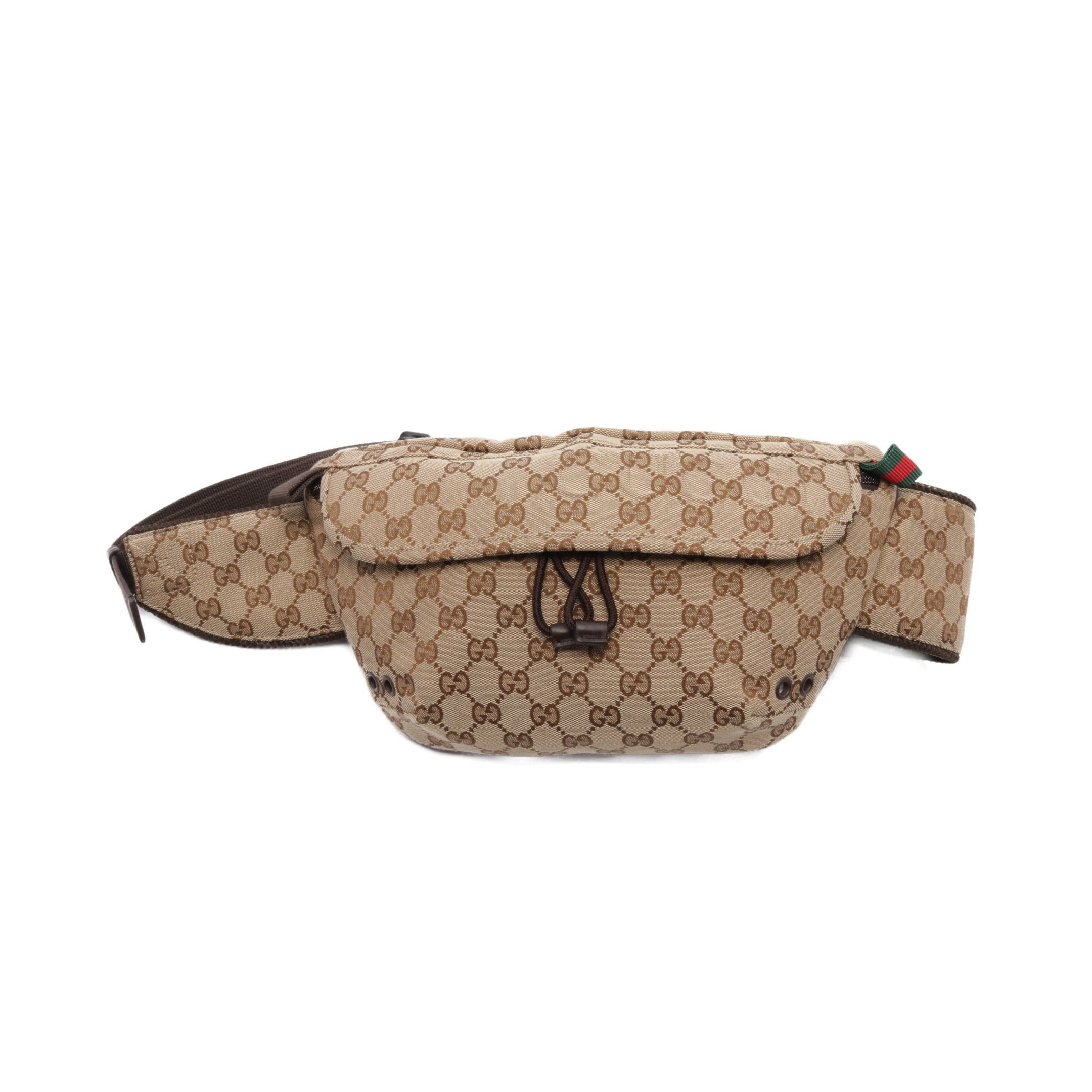 Gucci Gucci Gg Canvas Small Belt Bag Waist Body Beige Brown Size ONE SIZE - 1 Thumbnail