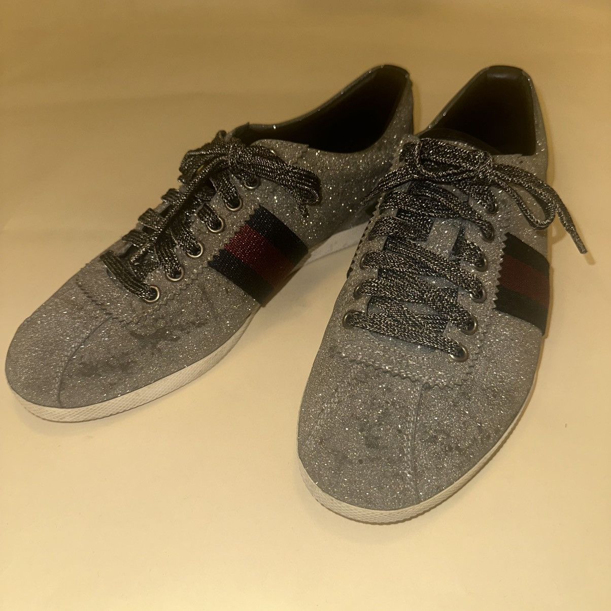Gucci Gucci Silver Glitter Sparkle Crystal Sneakers 8 9.5 10 9 Size US 9.5 / EU 42-43 - 10 Thumbnail