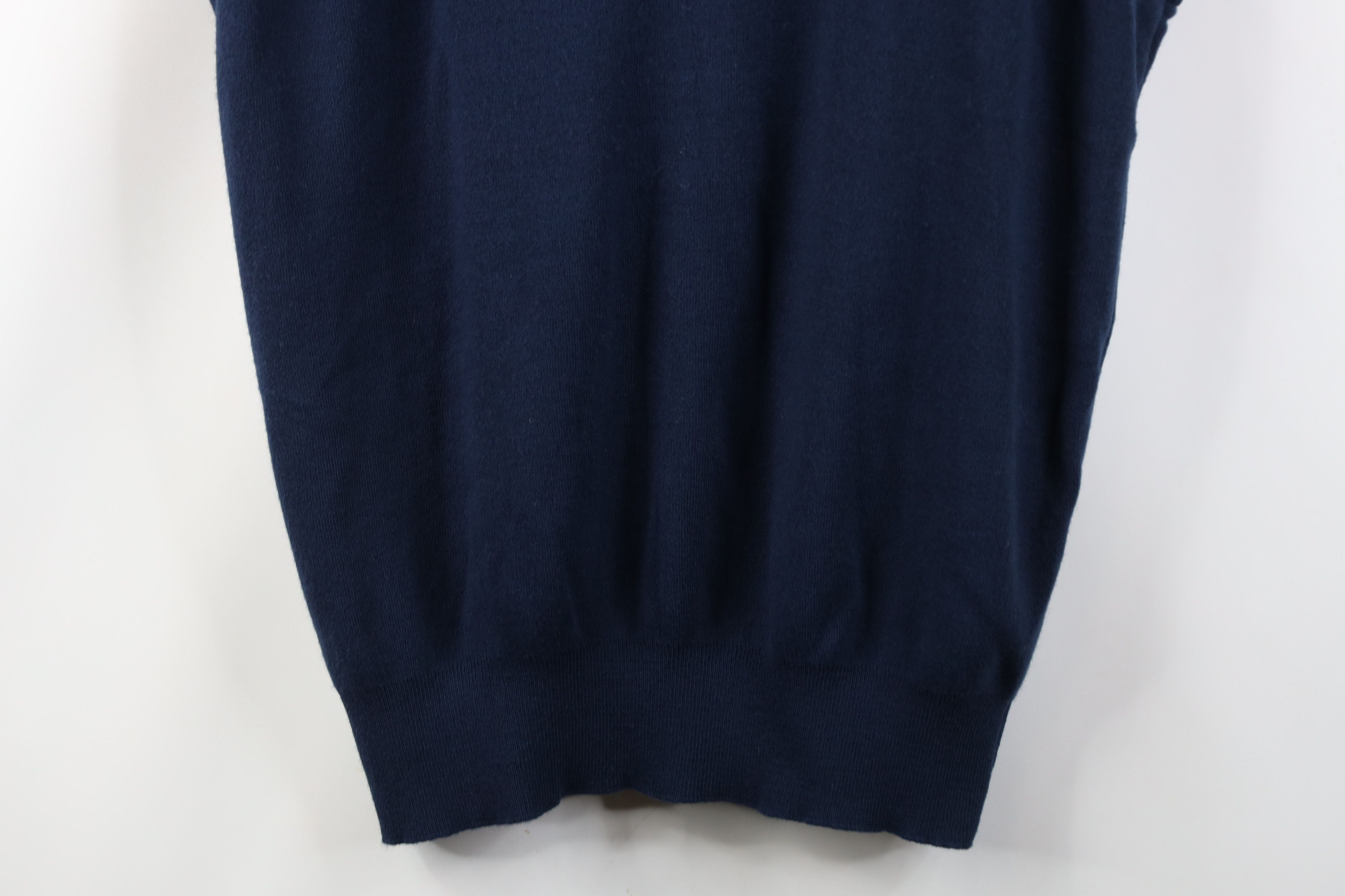 Vintage Vintage 70s Streetwear Knit V-Neck Sweater Vest Blue USA Size US L / EU 52-54 / 3 - 3 Thumbnail