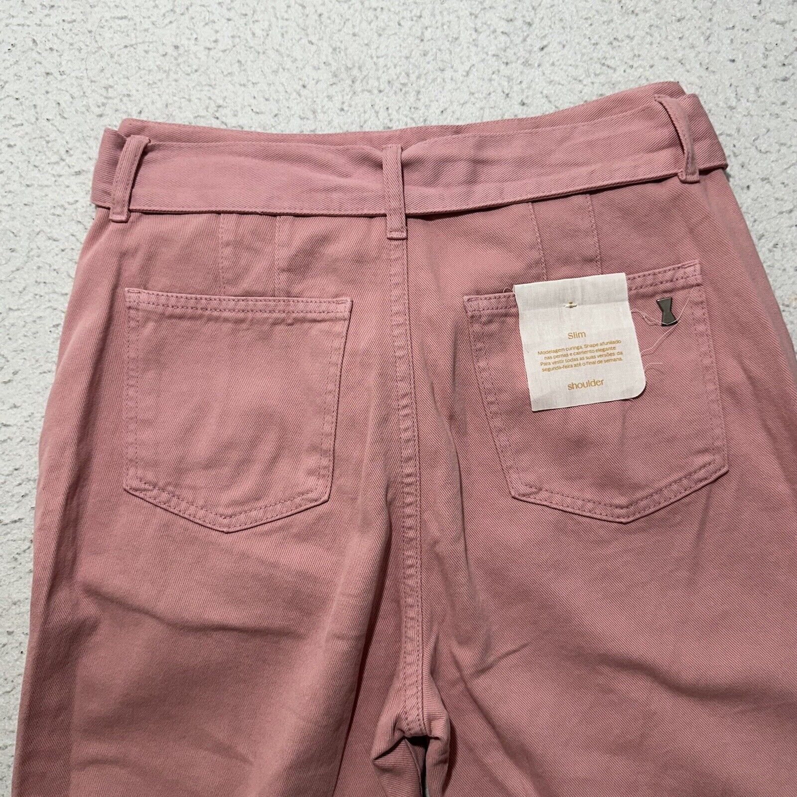 Other Shoulder 40 12 Mauve Pink High Rise Slim Jeans With Belt Size 34" / US 12 / IT 48 - 8 Thumbnail