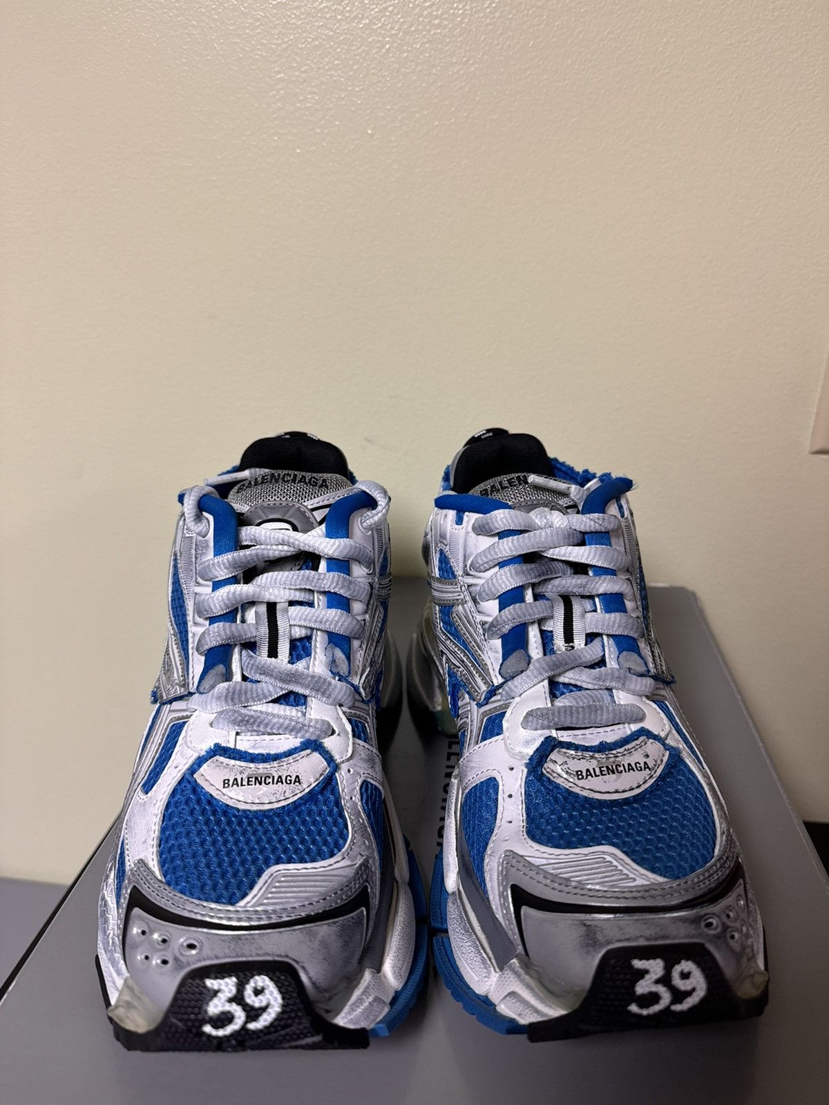 Balenciaga Balenciaga Blue and White Runner 39 Size US 6 / EU 39 - 3 Thumbnail