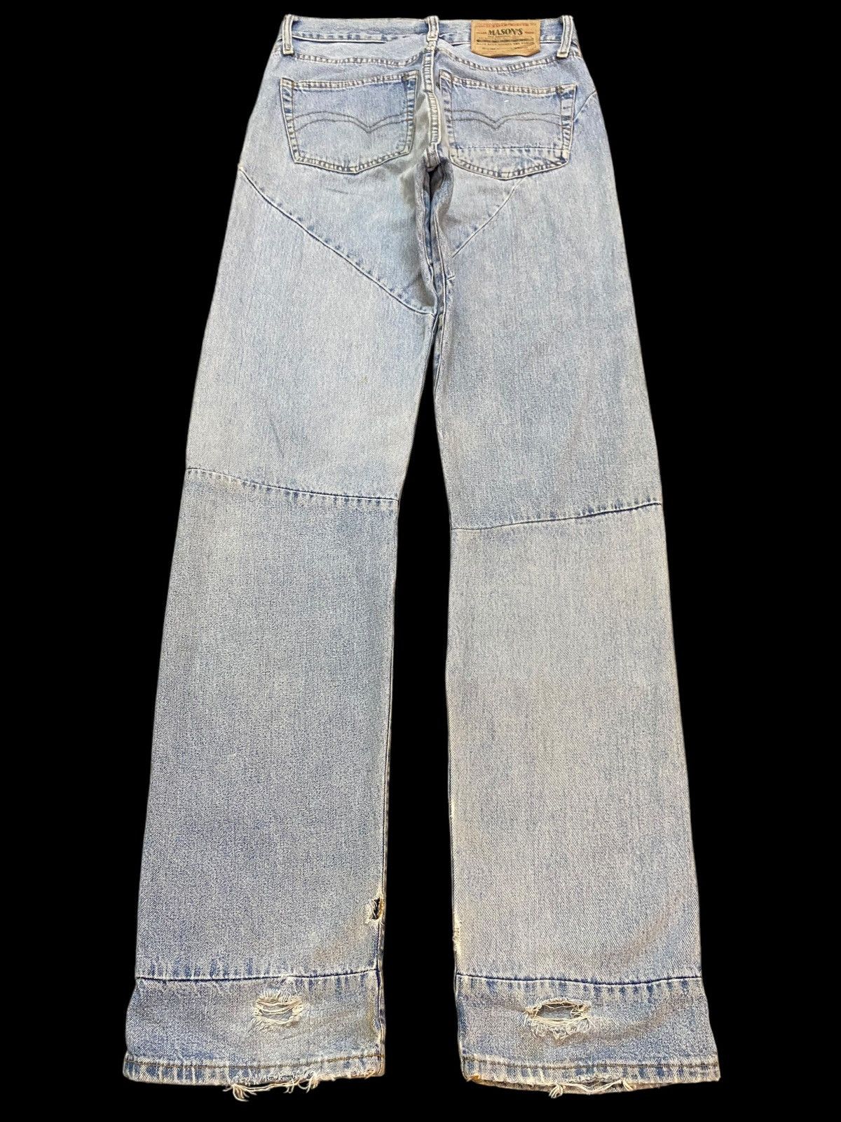 Mason's Vintage Masons by Silver Stone Faded Wash Distressed Jeans Size US 30 / EU 46 - 2 Thumbnail