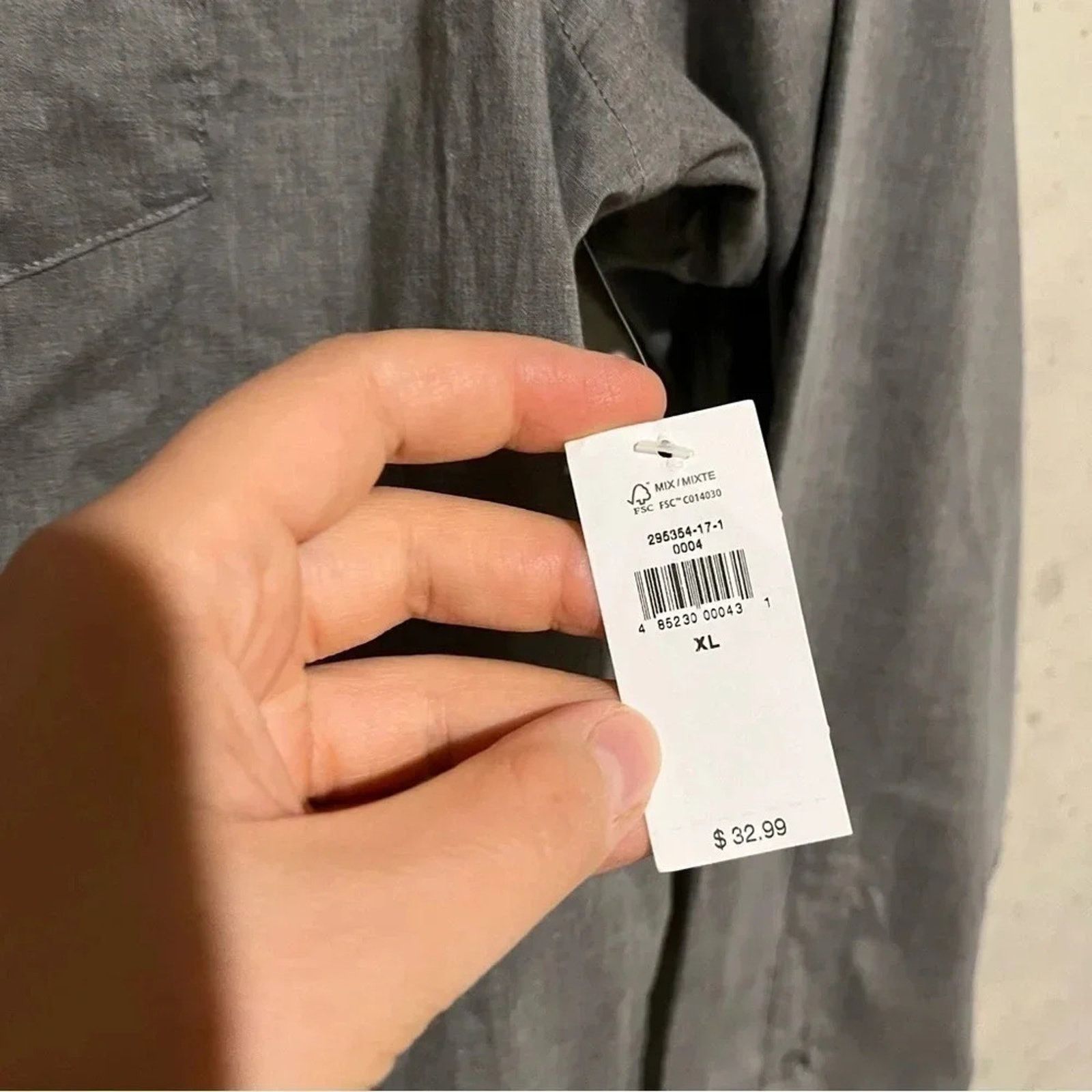 Old Navy Old Navy NWT Signature Shirt XL Grey Long Sleeve Slim Fit Size US XL / EU 56 / 4 - 3 Thumbnail