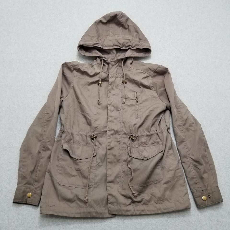 Other Sans Souci Jacket Womens Large Pockets Full Zip Snap Hooded Size L / US 10 / IT 46 - 1 Thumbnail