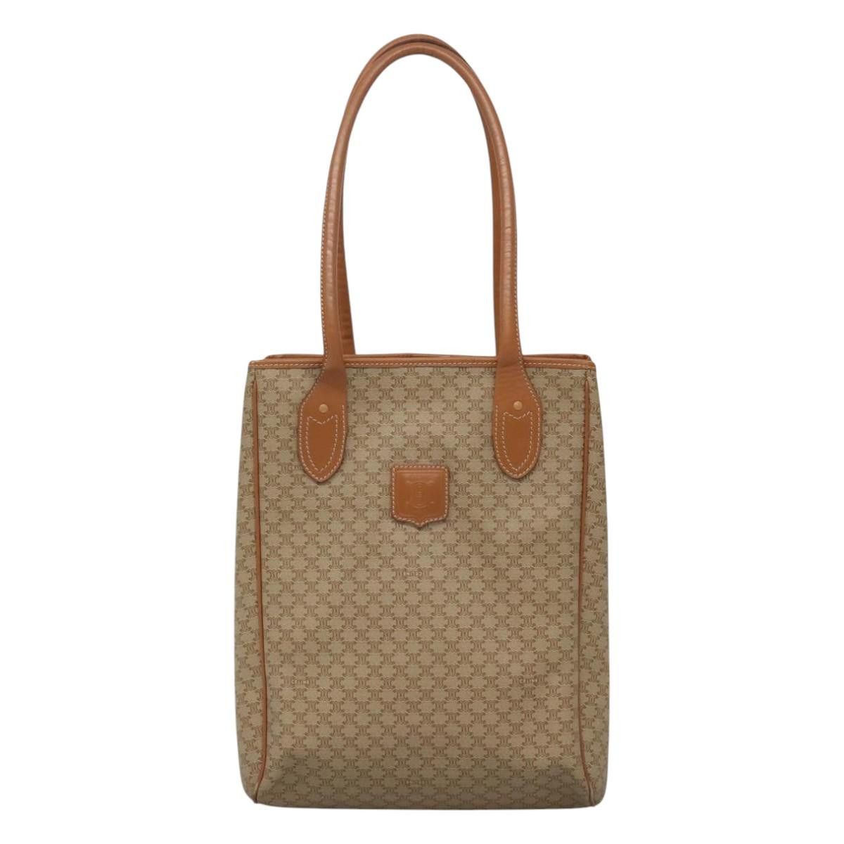 Celine CELINE Macadam Canvas Tote Bag Pvc Beige Gold Size ONE SIZE - 2 Thumbnail