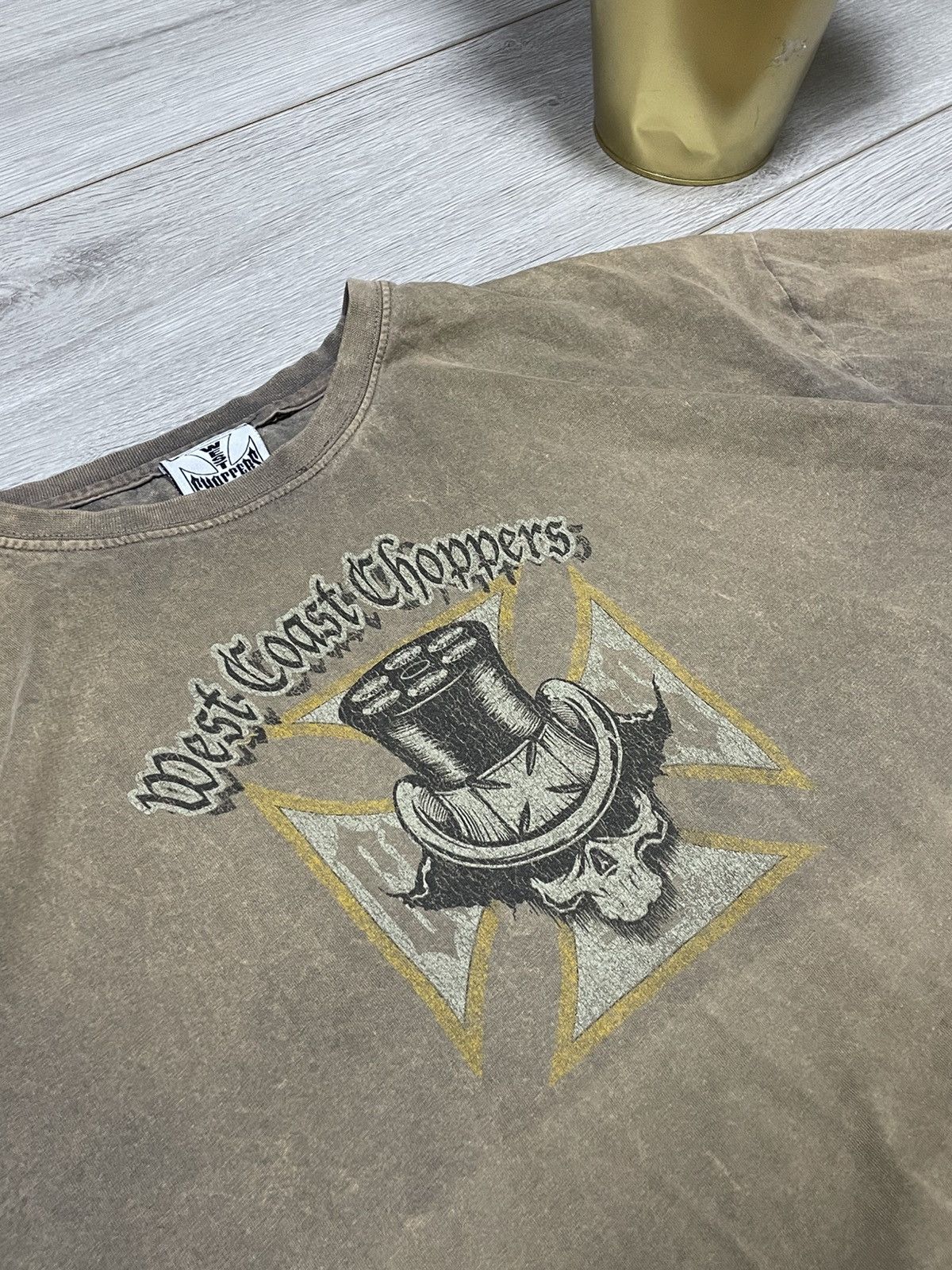 West Coast Choppers West Coast Choppers distressed faded big logo cross tee Size US XL / EU 56 / 4 - 3 Thumbnail