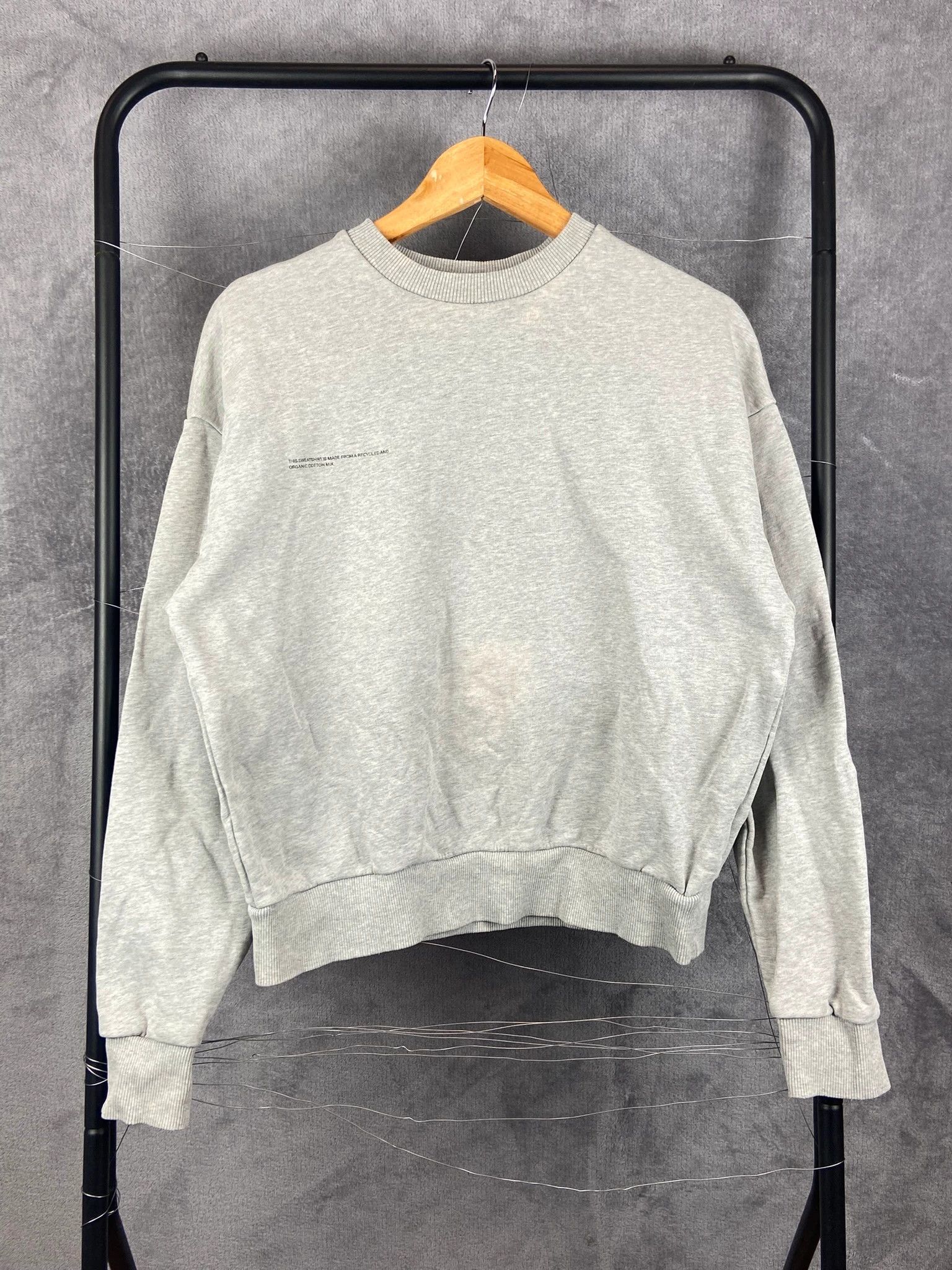 Pangaia Pangaia Grey Organic Crewneck – Minimalist, XS Size XS / US 0-2 / IT 36-38 - 1 Thumbnail