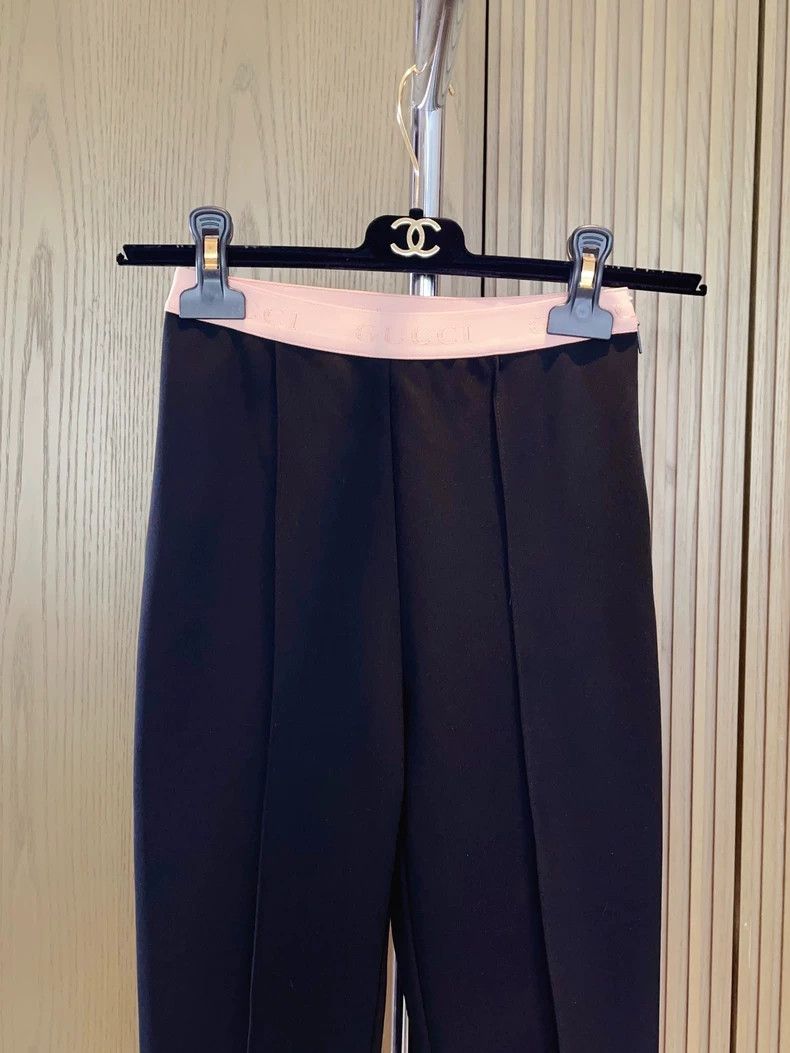 Gucci Gucci Size XXS Black pink letter high waist slim elastic l Size 42" / US 20 - 3 Thumbnail