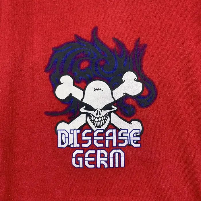 Vintage Vintage DISEASE GERM SKULL Bones Skate Punk Size US L / EU 52-54 / 3 - 8 Thumbnail