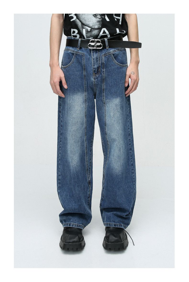 Japanese Brand × Jean Japanese retro split design straight jeans Size US 32 / EU 48 - 1 Thumbnail