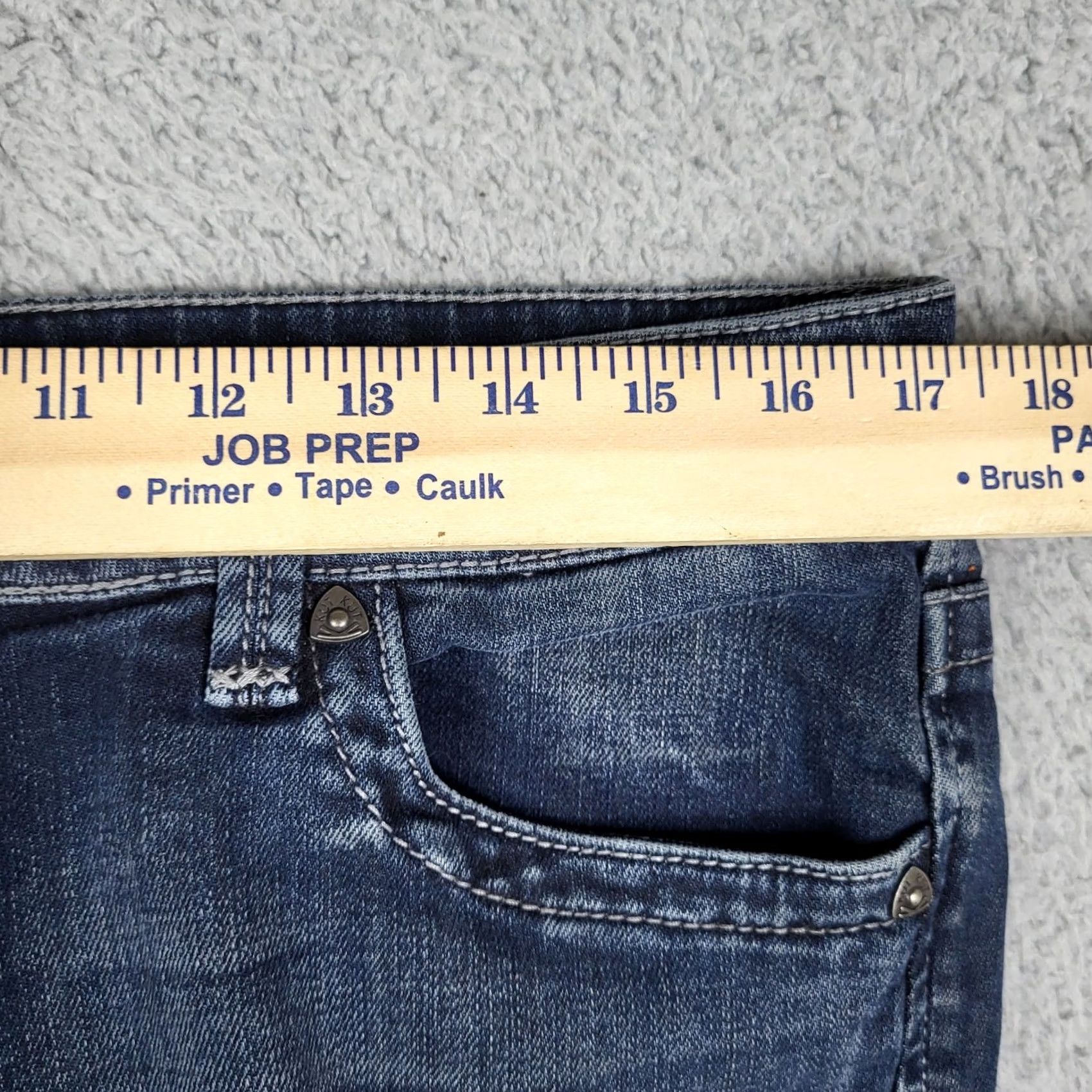 Vintage KUT from the Kloth Women's Bootcut Jeans 12 Denim Blue Mid Rise Casual Regular Cotton/spandex Size 34" / US 12 / IT 48 - 6 Thumbnail