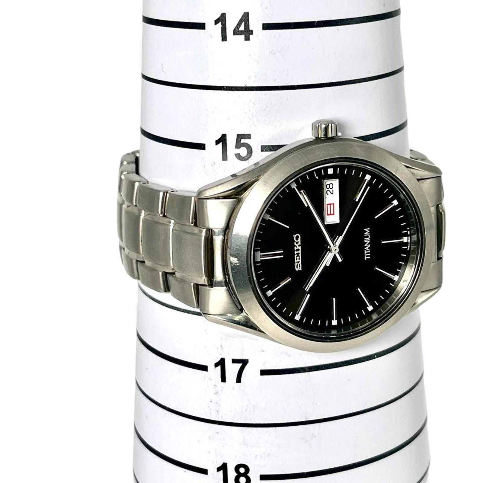 Seiko Seiko - Titanium Men's Wristwatch with Black Dial Size ONE SIZE - 8 Thumbnail