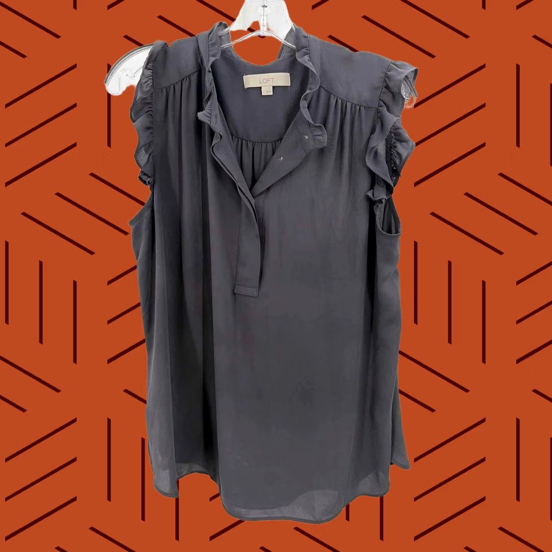 Loft Pre-Owned Loft Grey Size Large Blouse Size L / US 10 / IT 46 - 1 Thumbnail