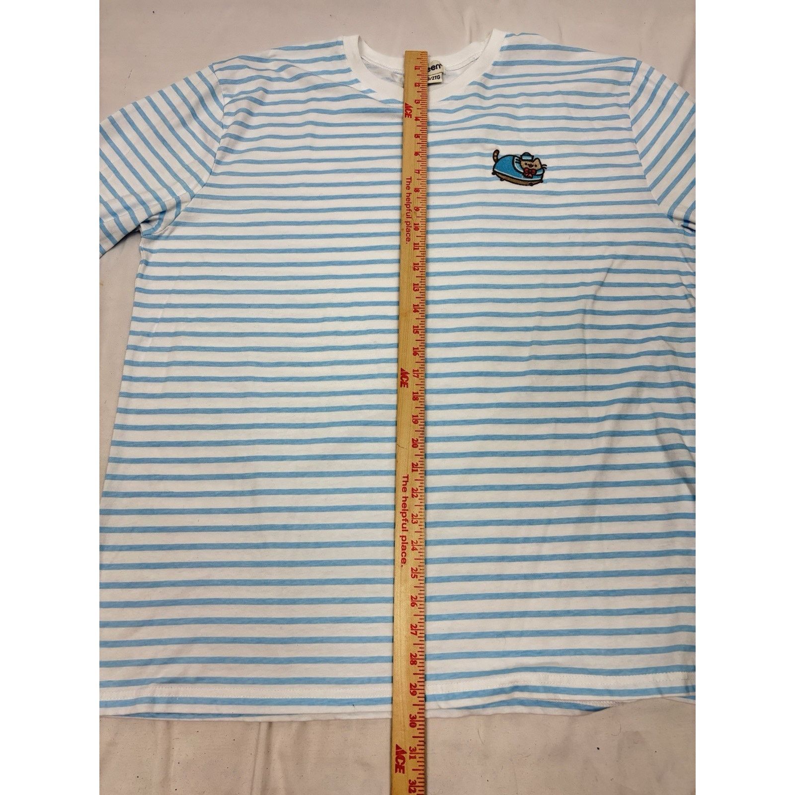 Unknown London Pusheen Sailor Long Sleeve Blue Striped Shirt Cat Size 2XL Size XXL / US 16-18 / IT 52-54 - 3 Thumbnail