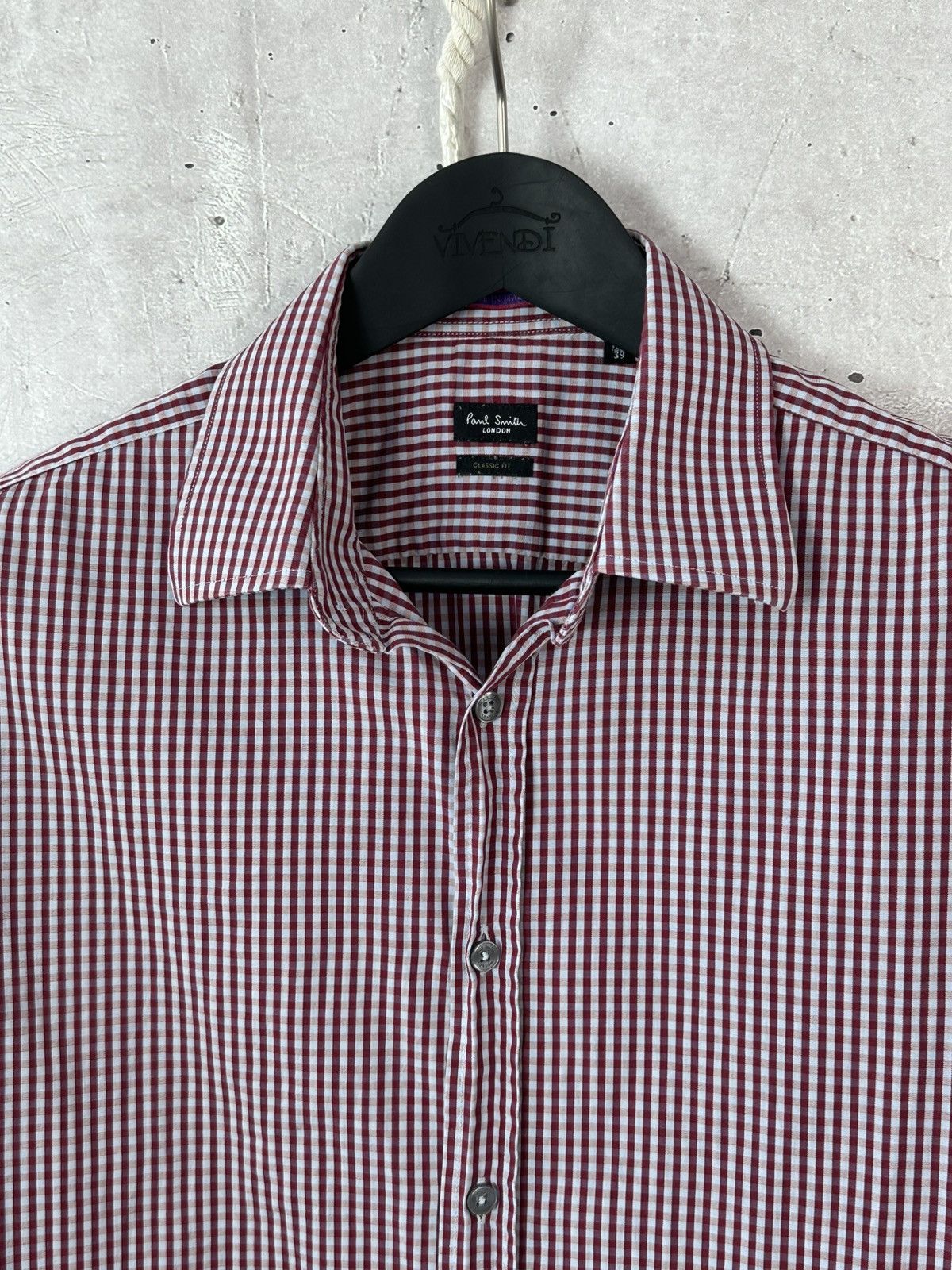 Paul Smith Paul Smith Classic Fit Check Made in Italy Long Sleeve Shirt Size US L / EU 52-54 / 3 - 4 Thumbnail