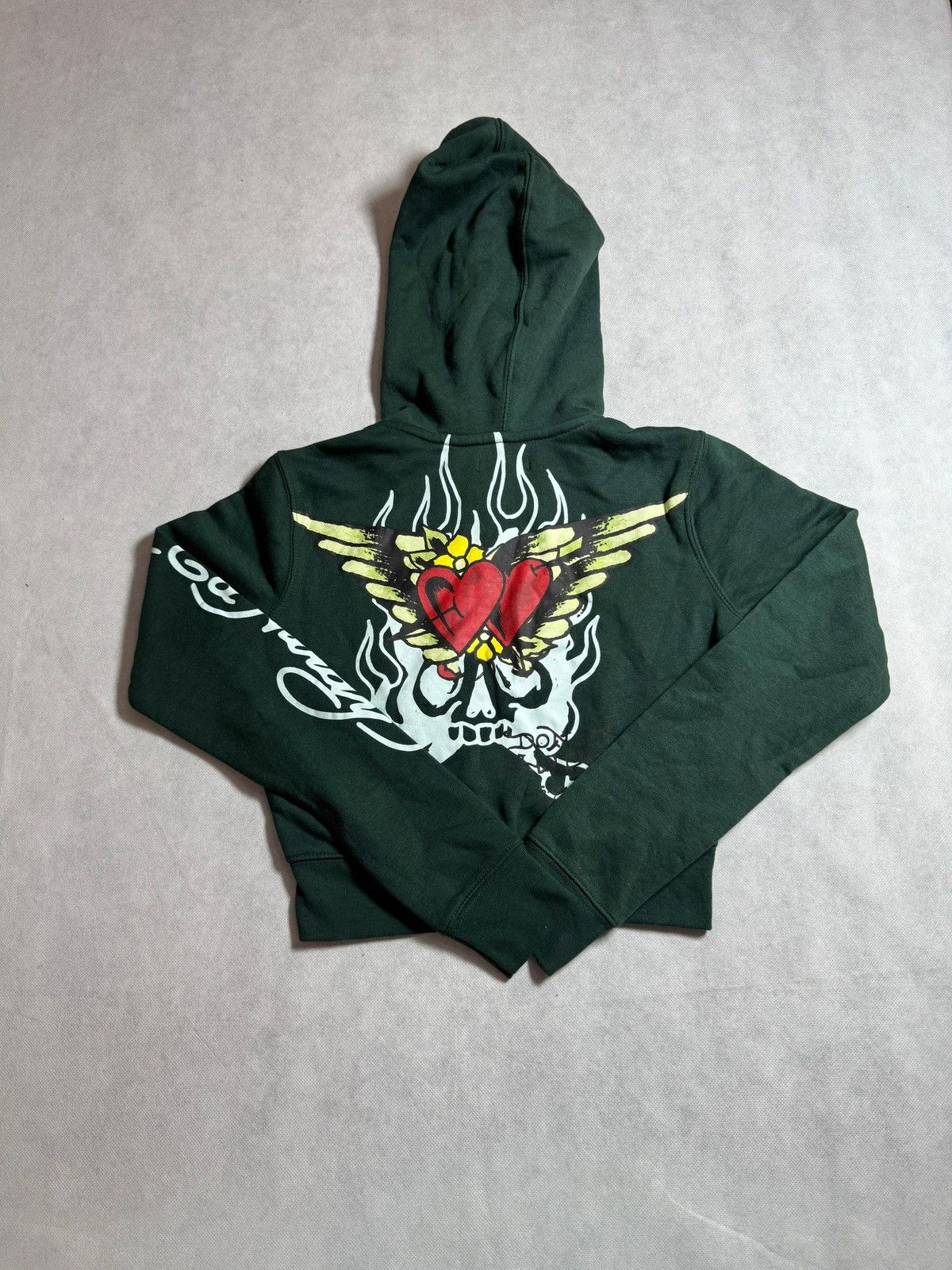 Ed Hardy Ed Hardy Women’s Dark Green Zipper Hoodie (Unworn) Size M / US 6-8 / IT 42-44 - 2 Thumbnail