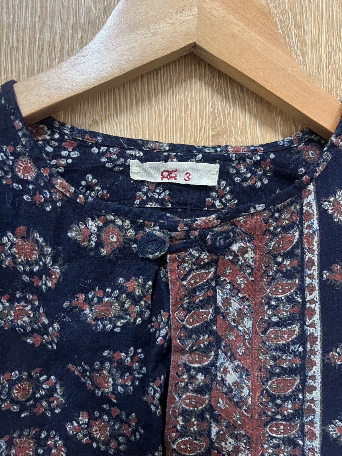 45rpm × Japanese Brand 45rpm Indigo Chinese Shirt Style Rare Design Size XS / US 0-2 / IT 36-38 - 4 Thumbnail