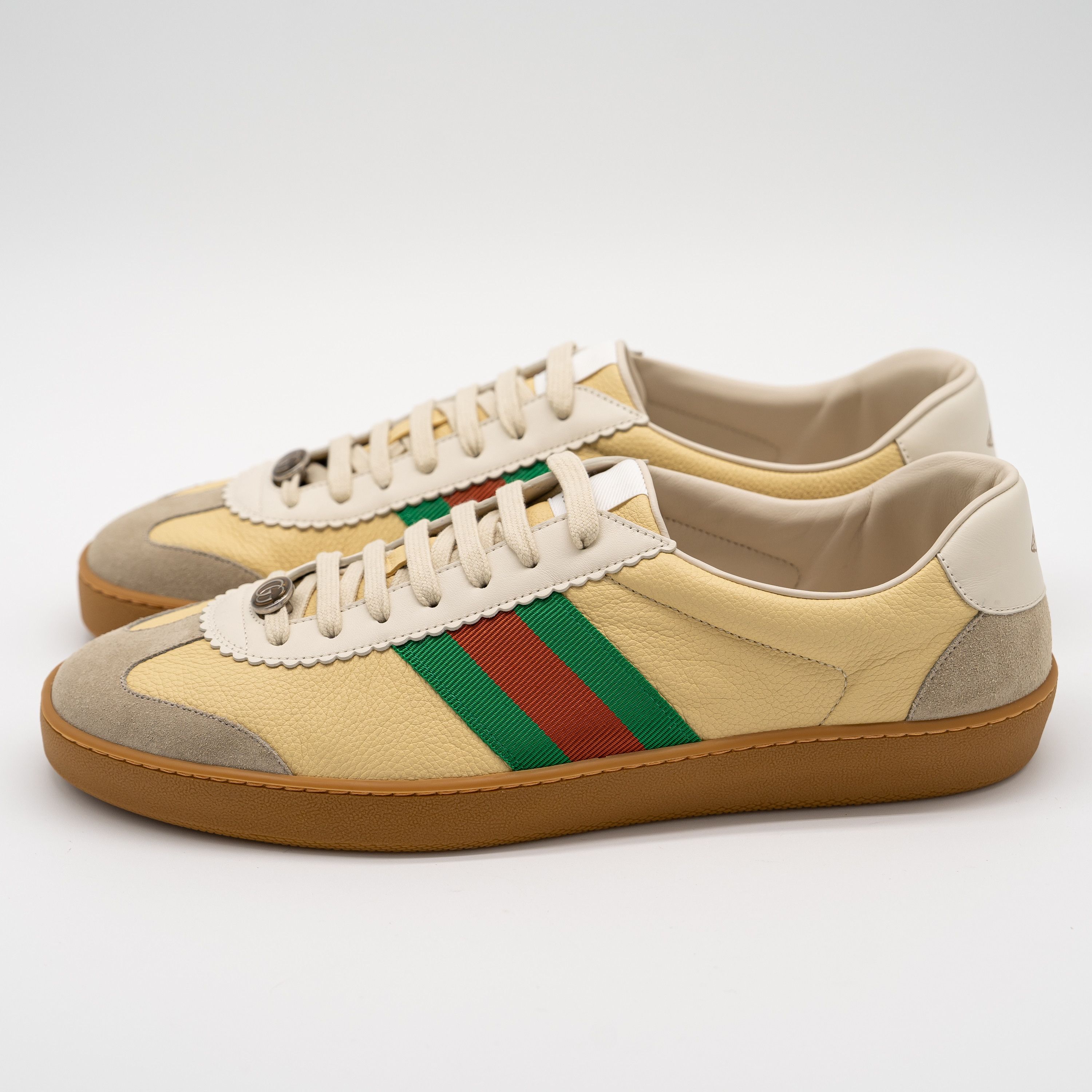 Gucci Gucci Web G74 GG Sneakers Bees Yellow Web Red Green Size US 14 / EU 47 - 4 Thumbnail