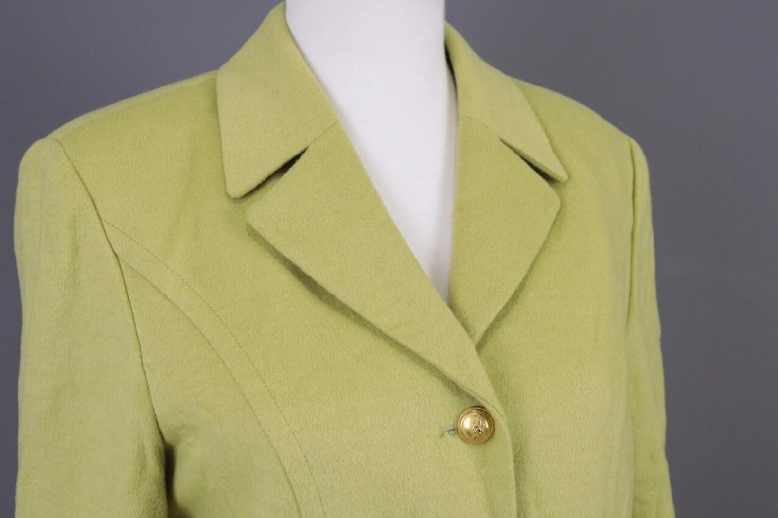 Christian Dior Monsieur Mondi Green Wool Angora Cashmere Coat Jacket Size 38 Size M / US 6-8 / IT 42-44 - 9 Thumbnail