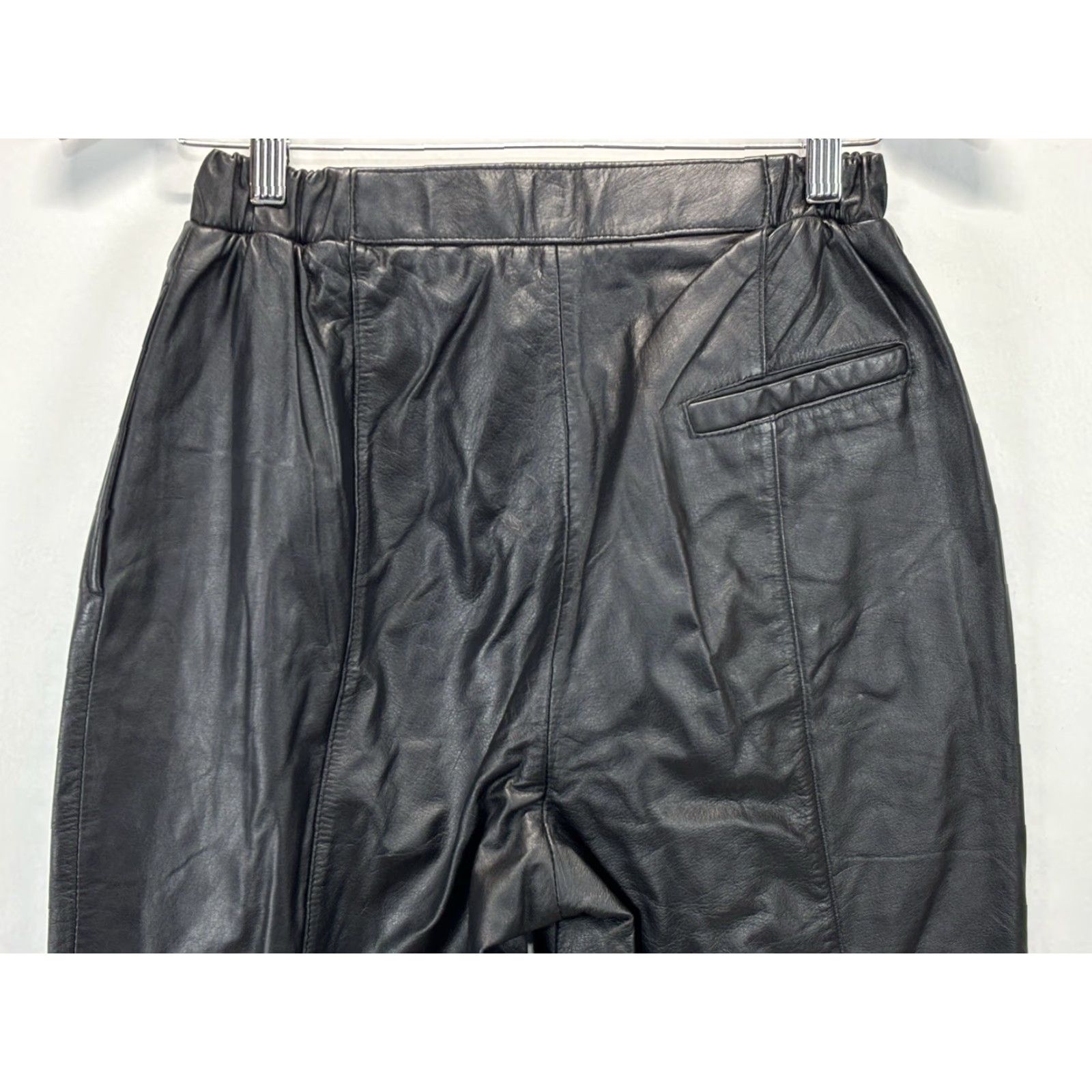 Vintage VINTAGE Tuscany Collection Leather Pants Womens Black Lined Size S/24" x 28.25" Adult Women Medium? Size 28" / US 6 / IT 42 - 4 Thumbnail