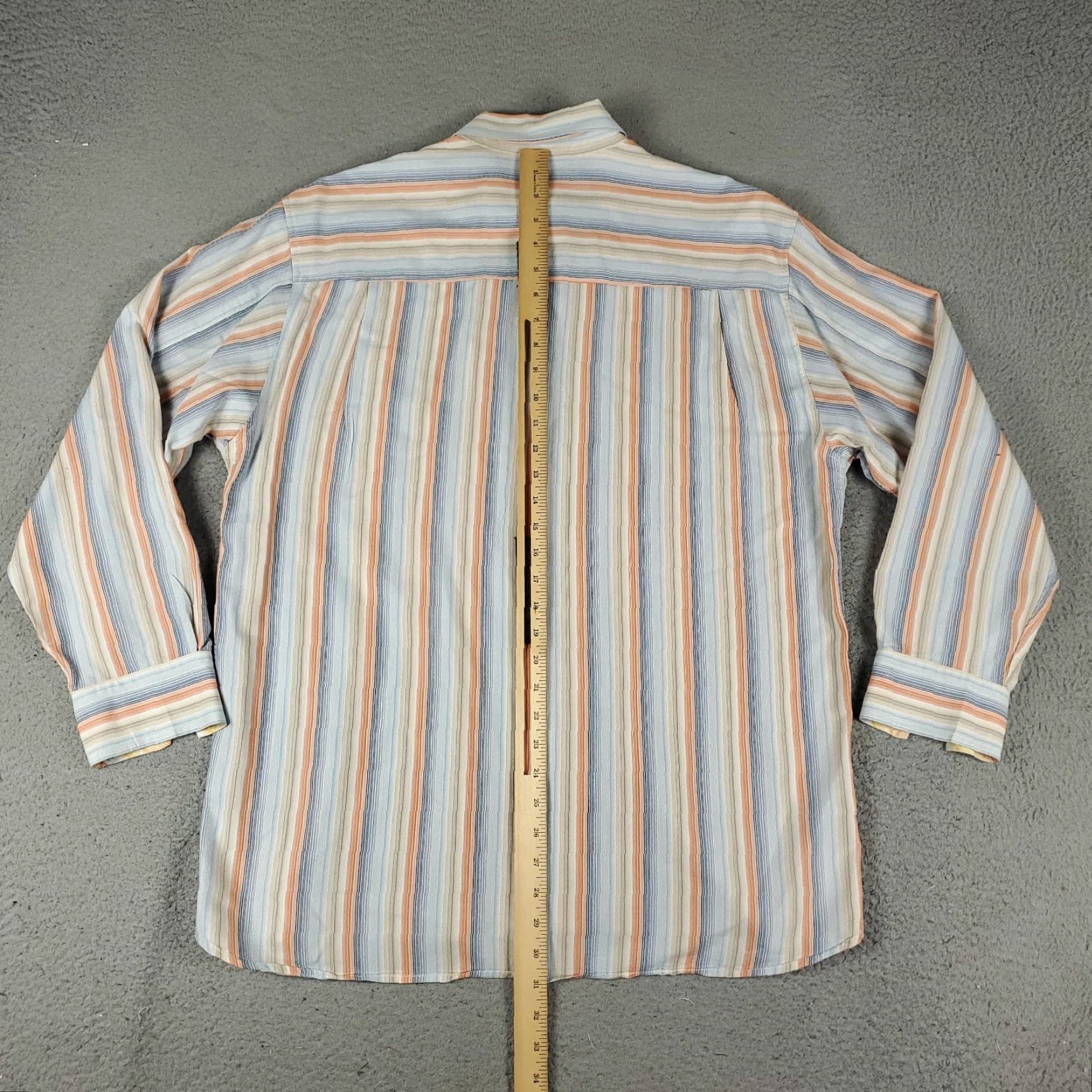 Tommy Bahama VINTAGE Tommy Bahama Shirt Mens Large Blue Striped Lyocell Button-Up Long Sleeve - Men's Casual Formal Resort Size US L / EU 52-54 / 3 - 4 Thumbnail