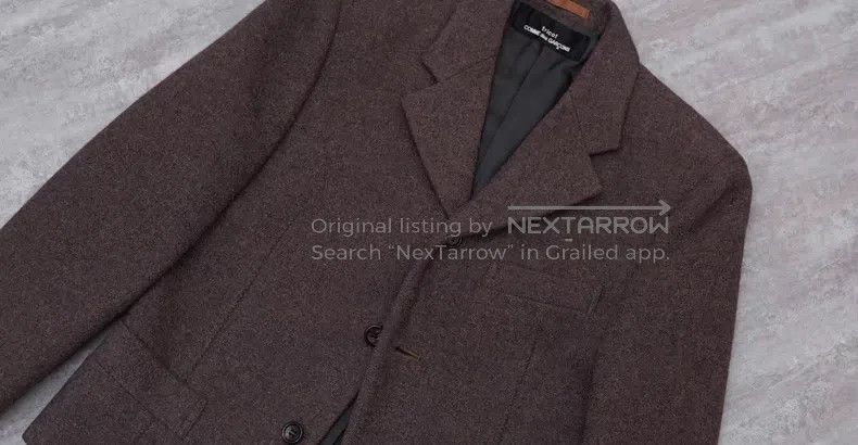 Comme des Garcons Comme Des Garcons 0 Beige Three Button Slim Cut Woolen Bla Size S / US 4 / IT 40 - 3 Thumbnail