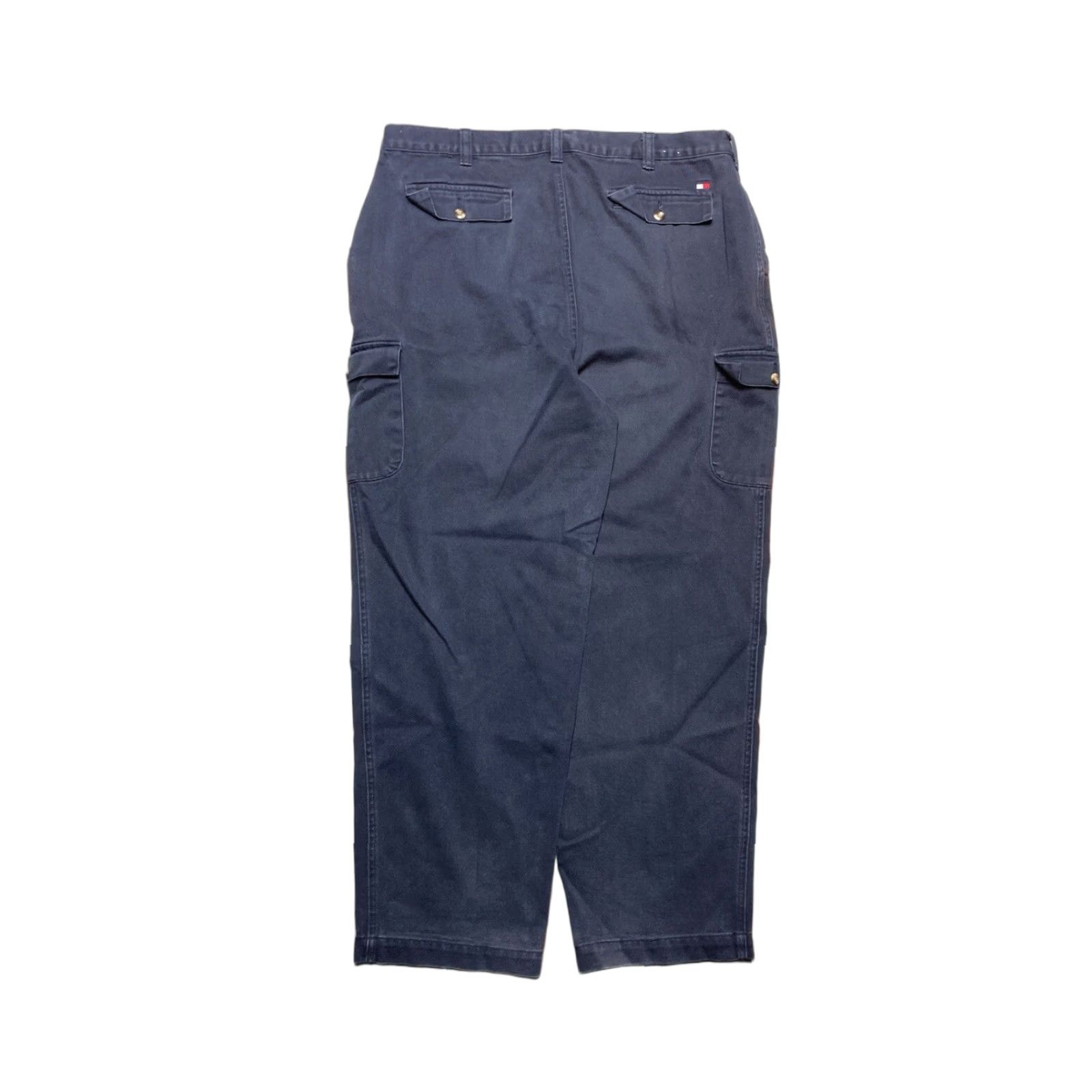 Tommy Hilfiger VINTAGE Tommy Hilfiger Jeans Baggy Dark Blue 38x31 Men/Adult Inseam 31 Baggy 90s Skater Cargo Trousers Size US 38 / EU 54 - 1 Thumbnail