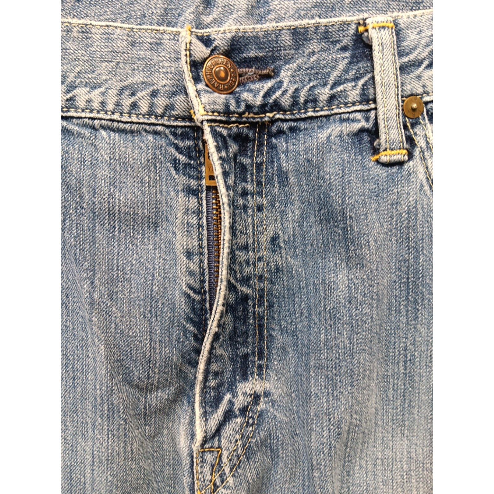 Polo Ralph Lauren Ralph Lauren Polo Jeans Mens 5-Pocket Hampton Straight Denim Light Wash Blue 35x30 Regular Easy Care Mens Size US S / EU 44-46 / 1 - 4 Thumbnail