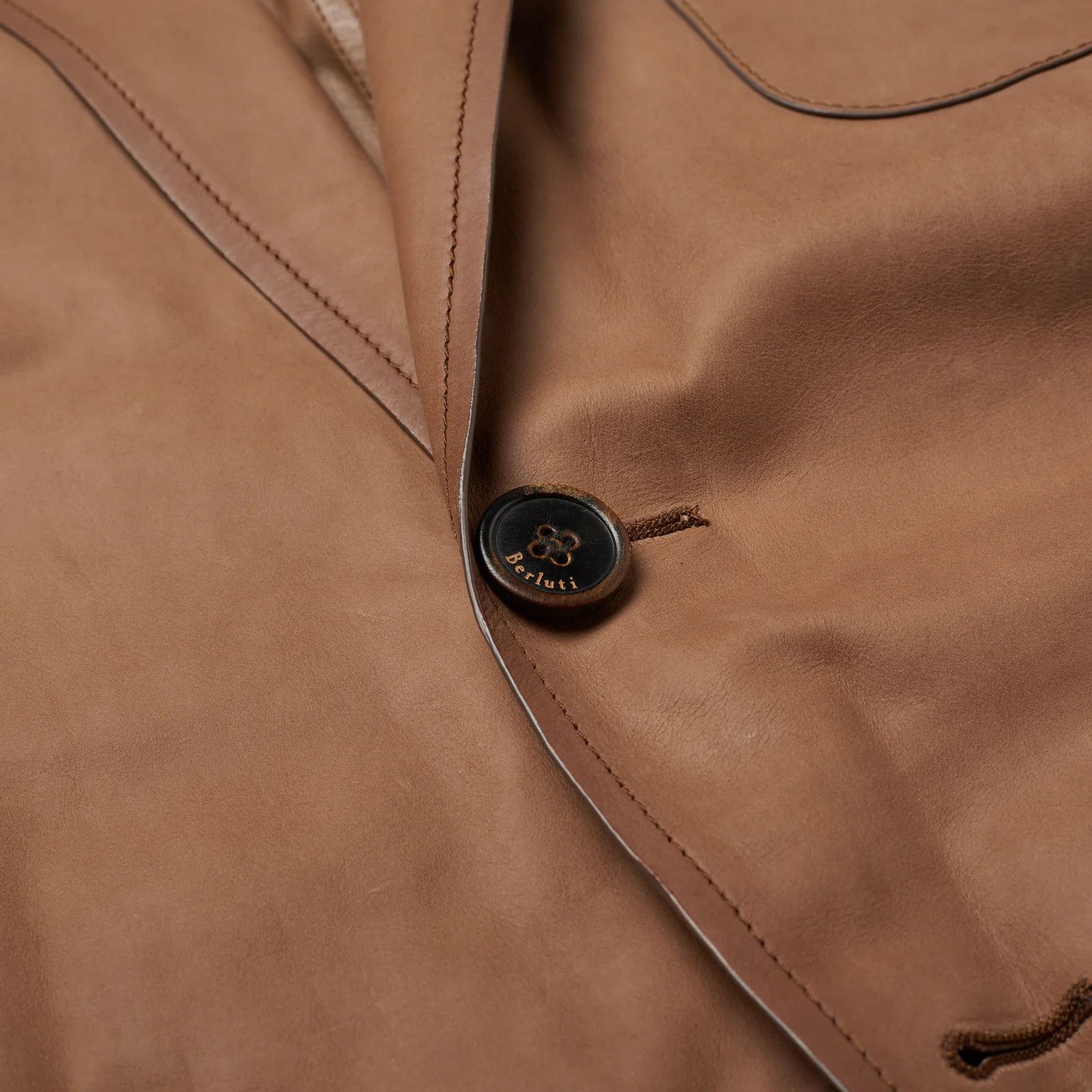 Berluti BERLUTI Paris Light Brown Calfskin Leather Unlined Jacket Size US M / EU 48-50 / 2 - 3 Thumbnail