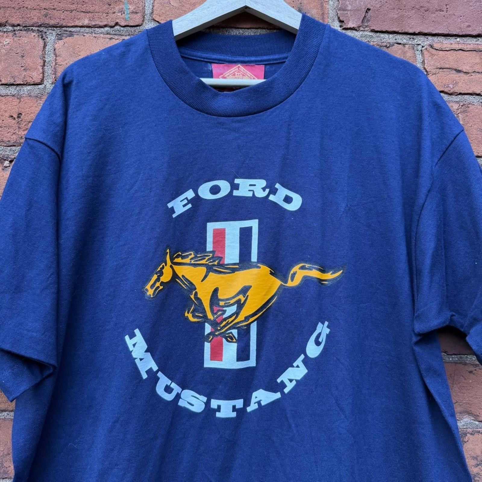 Fruit Of The Loom vintage ford mustang t shirt 90s XL Size US XL / EU 56 / 4 - 2 Thumbnail