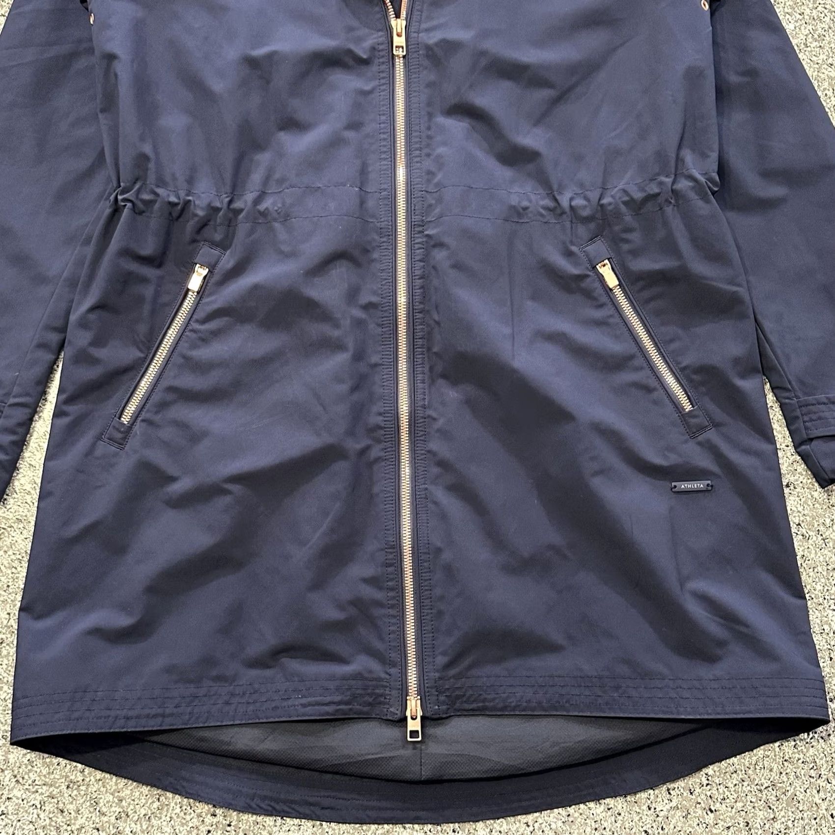 Athleta Athleta Jacket Womens XS Navy Water Resistant Hooded Full Zip Travel Casual Winter, Spring, Fall Mens Womens Size XS / US 0-2 / IT 36-38 - 2 Thumbnail