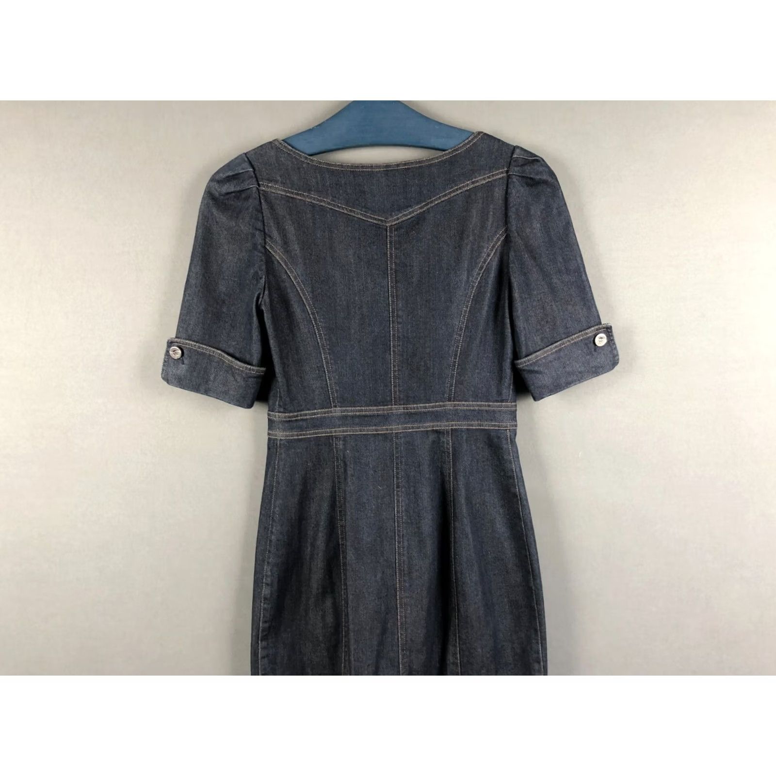 Miss Sixty Miss Sixty Denim Dress S Blue Cotton Casual Knee Length Button Chest Pockets Womens Modern Vintage: No N/A Menus Size S / US 4 / IT 40 - 4 Thumbnail